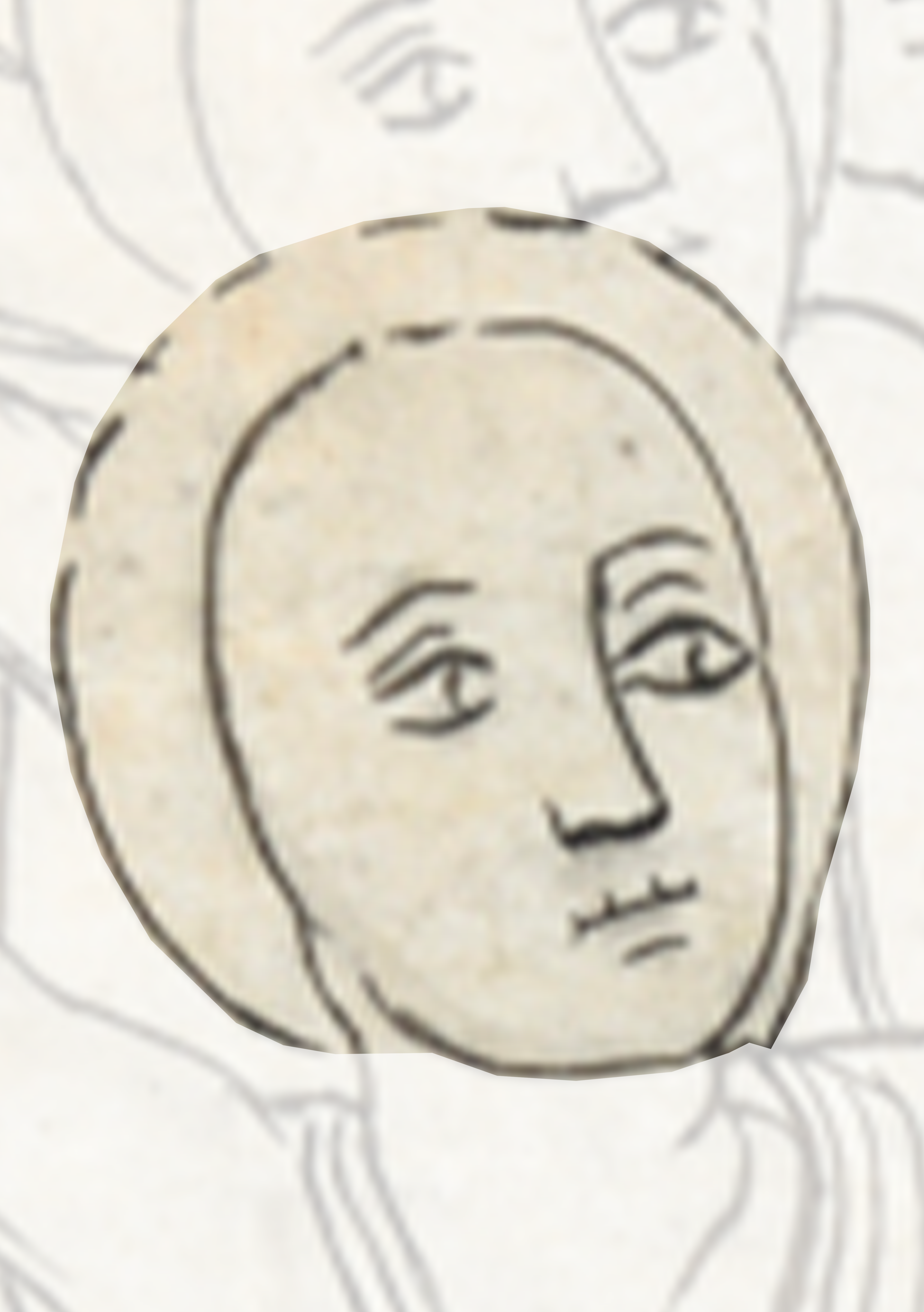 Drawing Of A Face With A Face In The Middle
