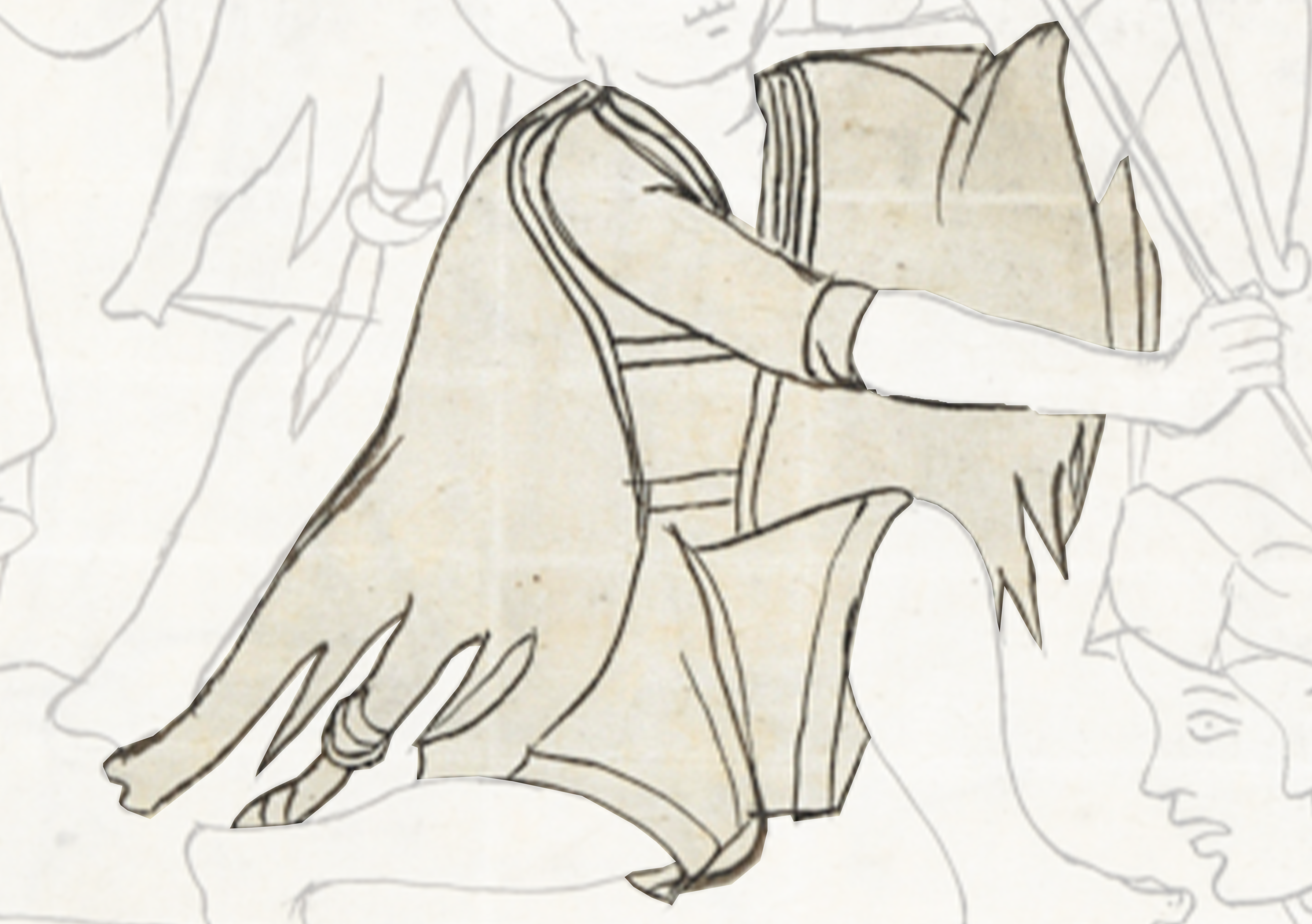 Drawing Of A Man With A Hat And A Jacket