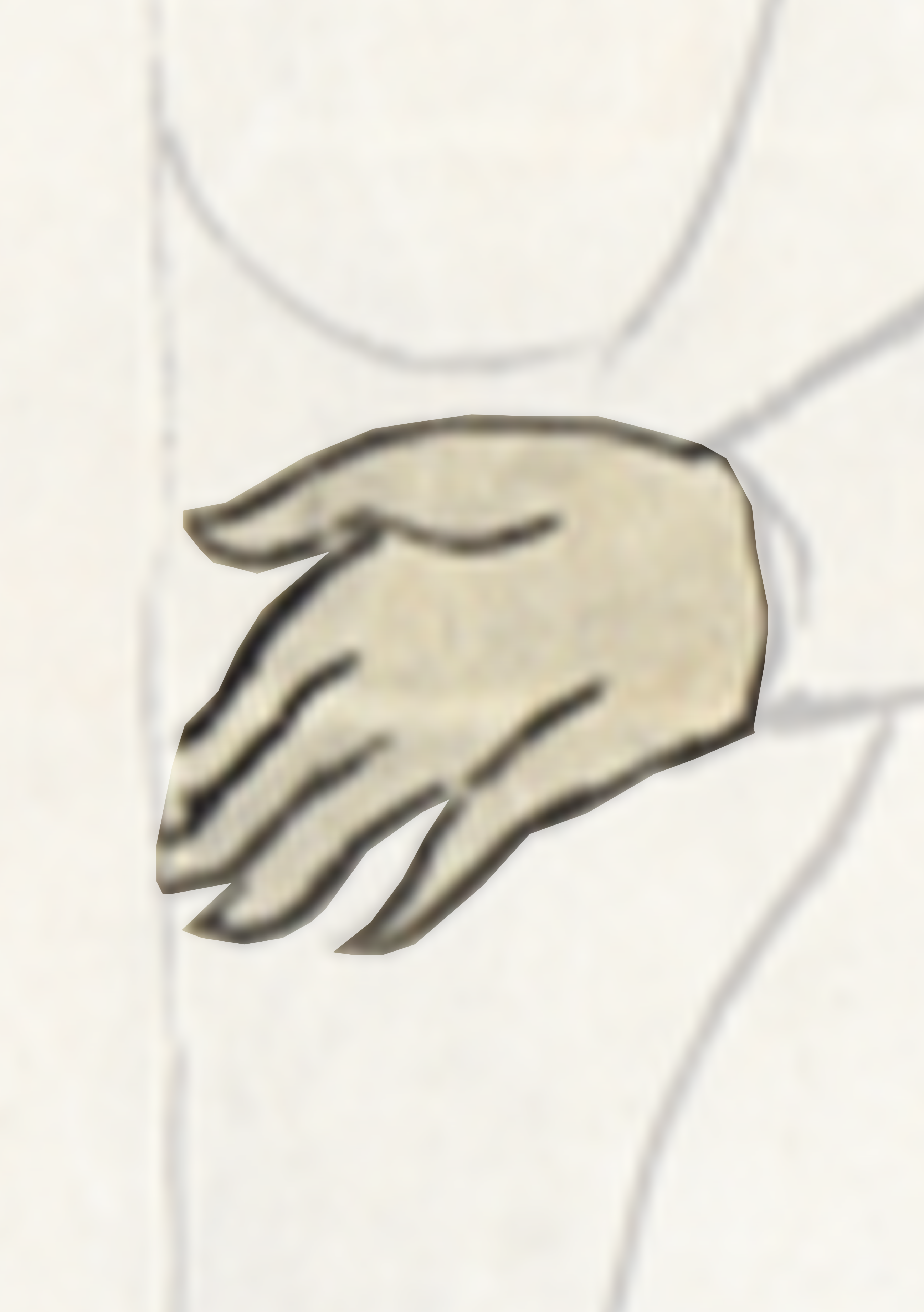 Hand Is Shown In The Middle Of A Drawing