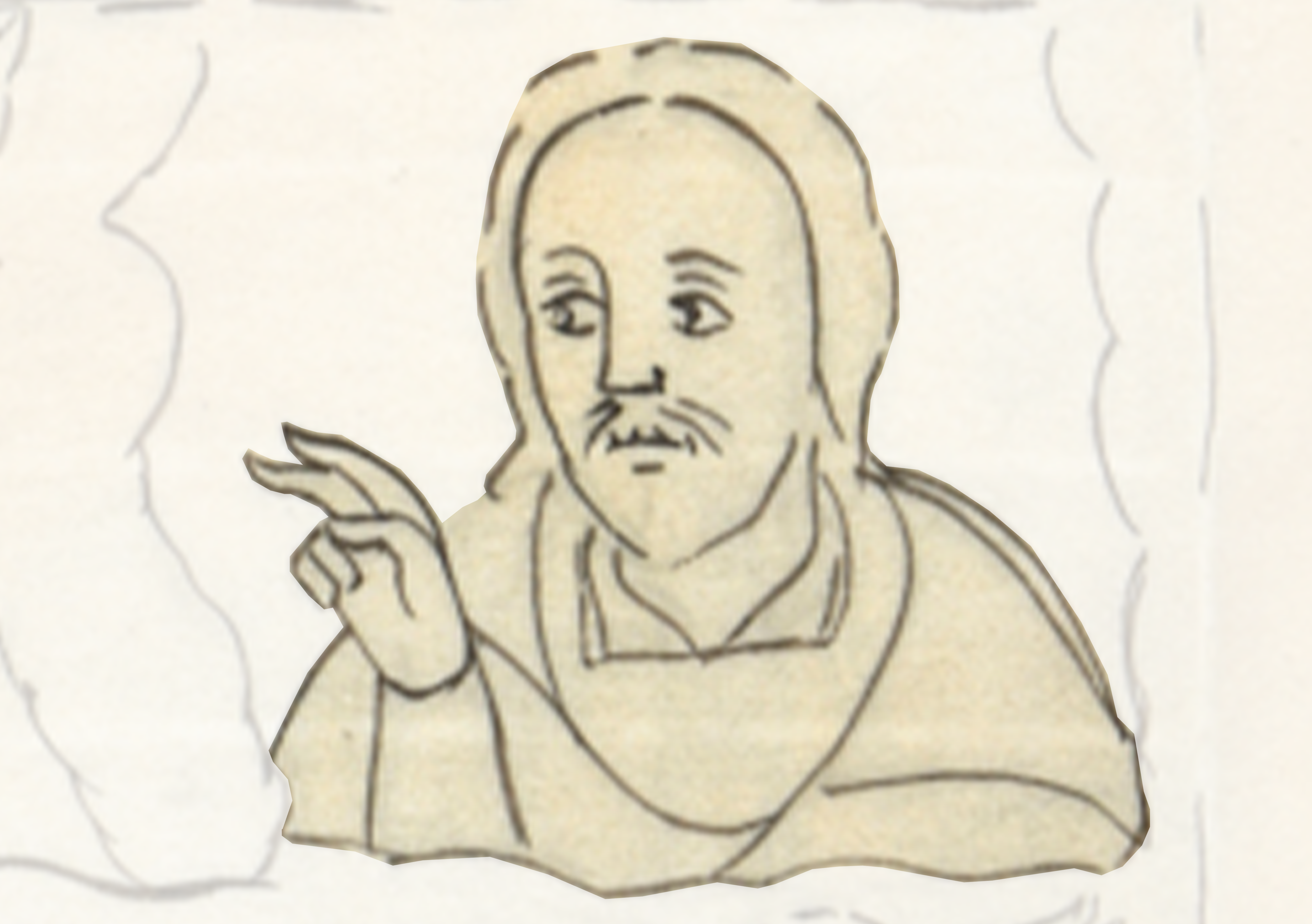 Drawing Of A Man Holding A Cigarette