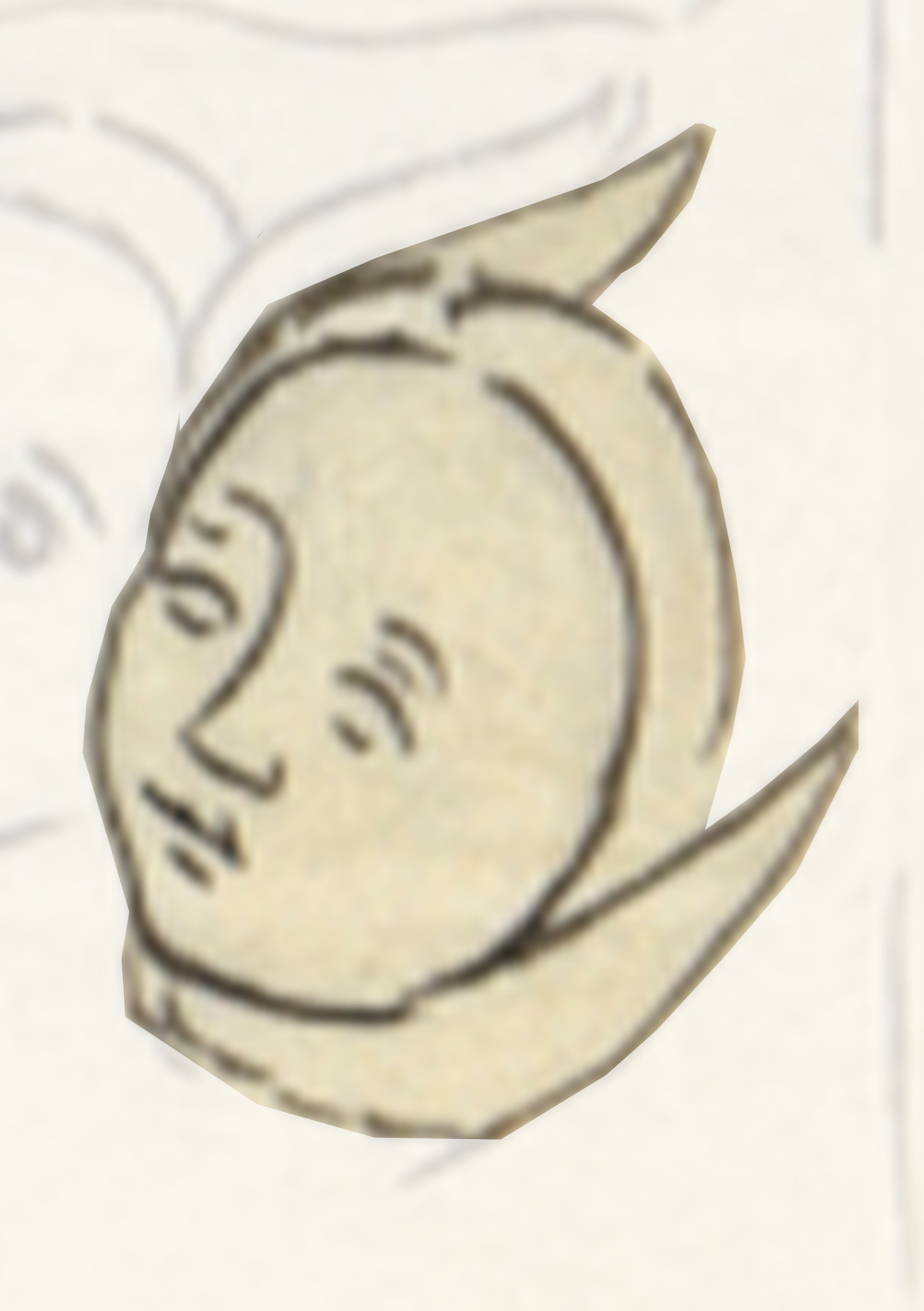 Drawing Of A Moon With A Face
