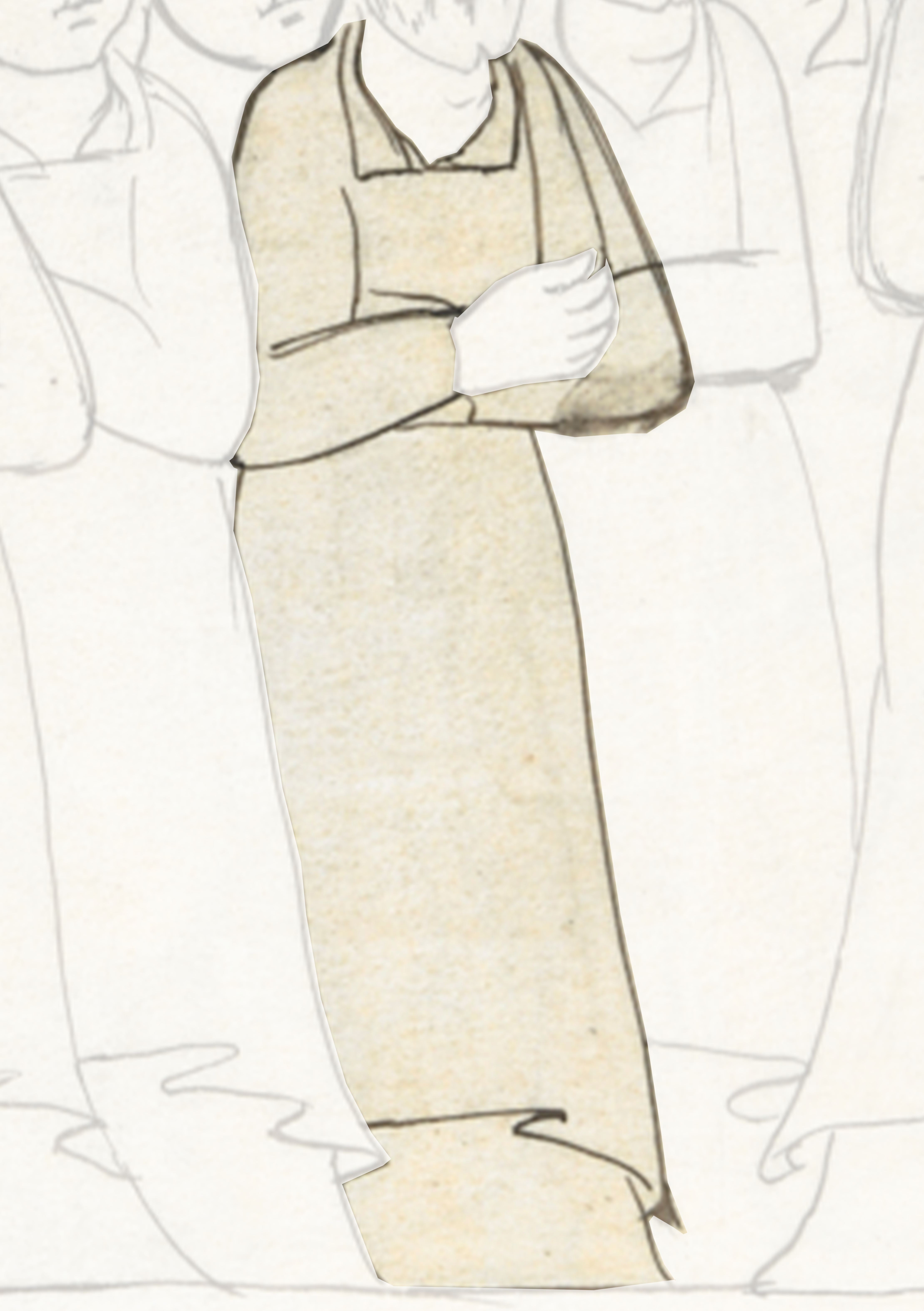 Drawing Of A Woman In A Dress