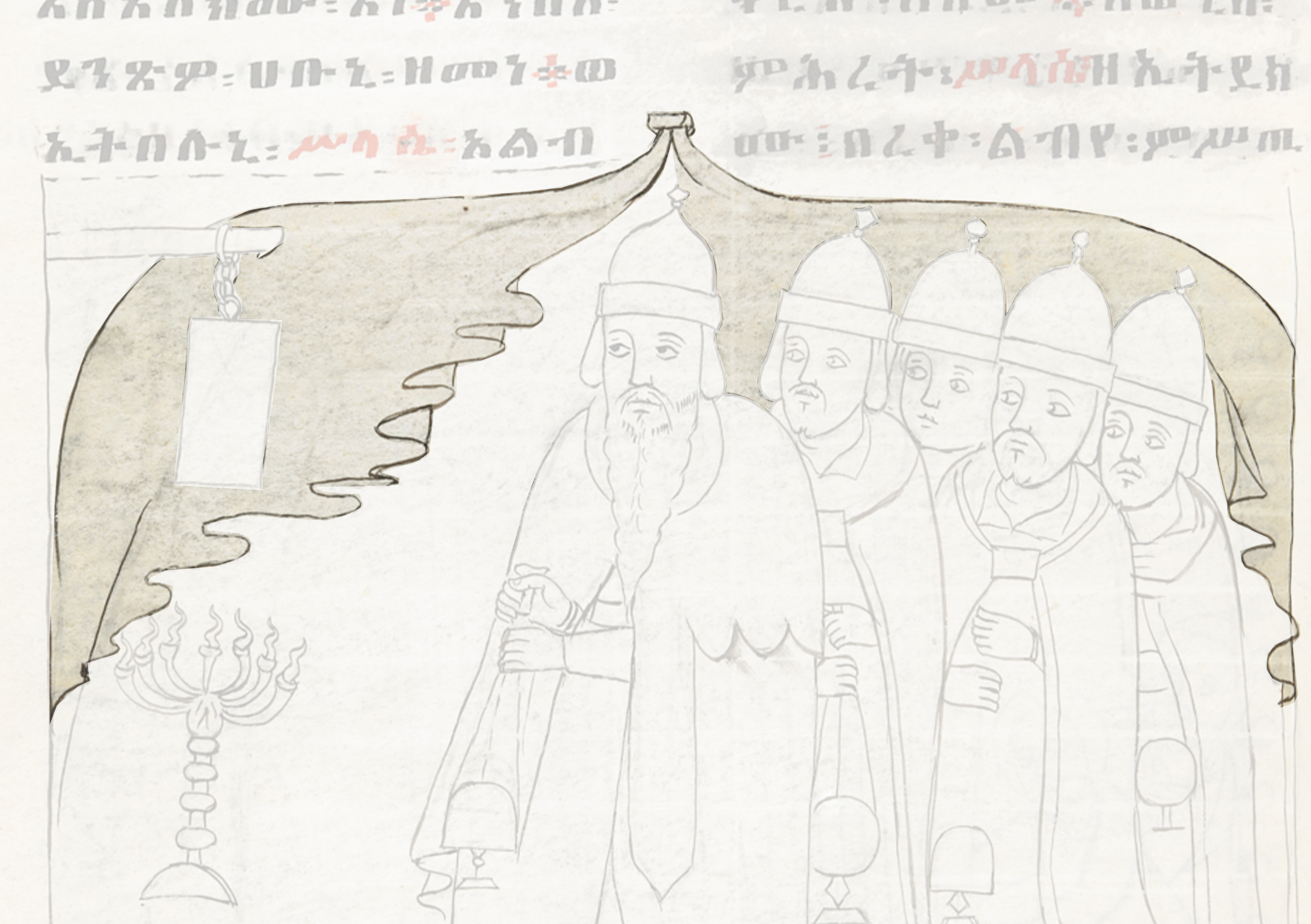 Drawing Of A Group Of People In A Cave