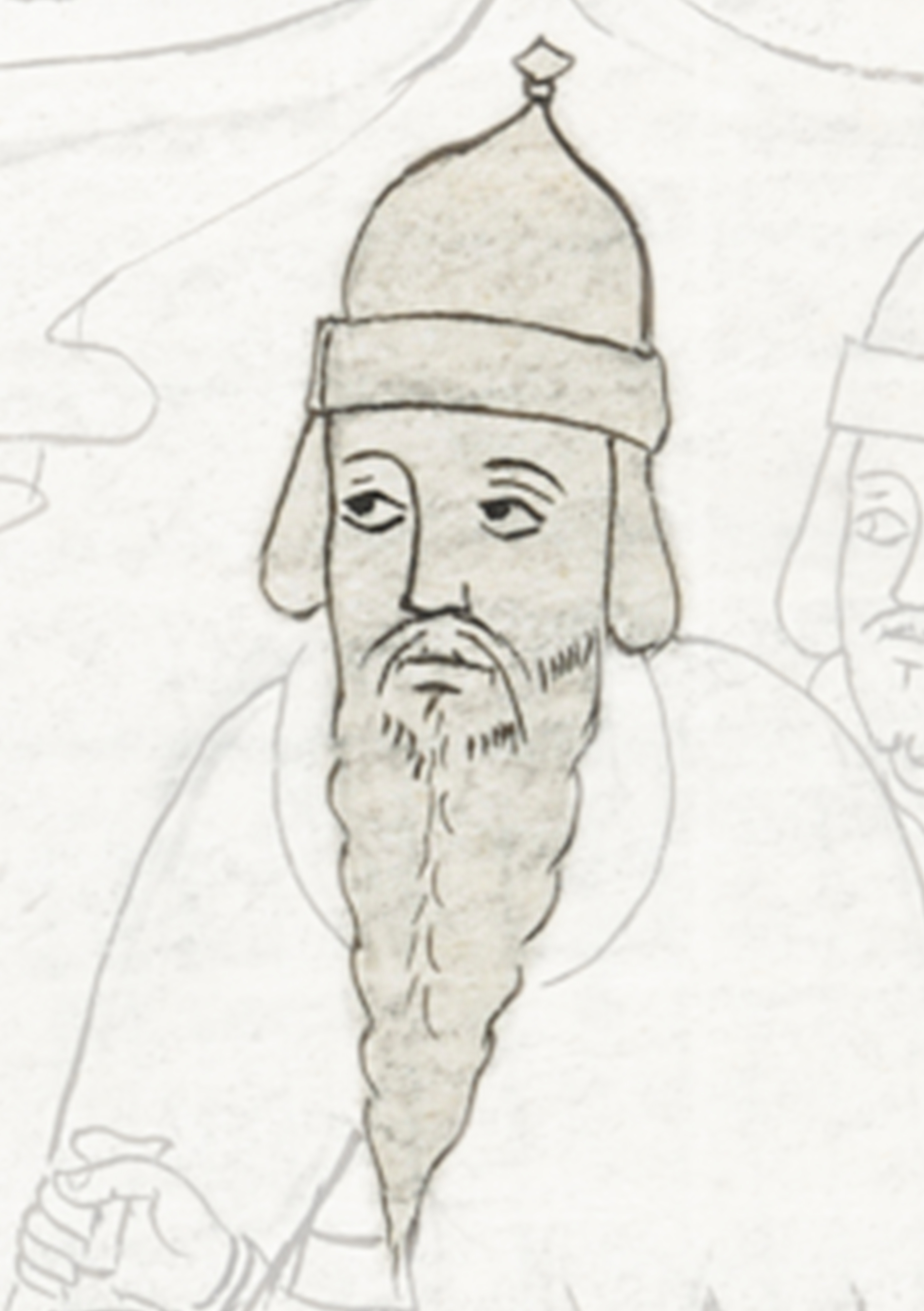 Drawing Of A Man With A Beard And A Hat
