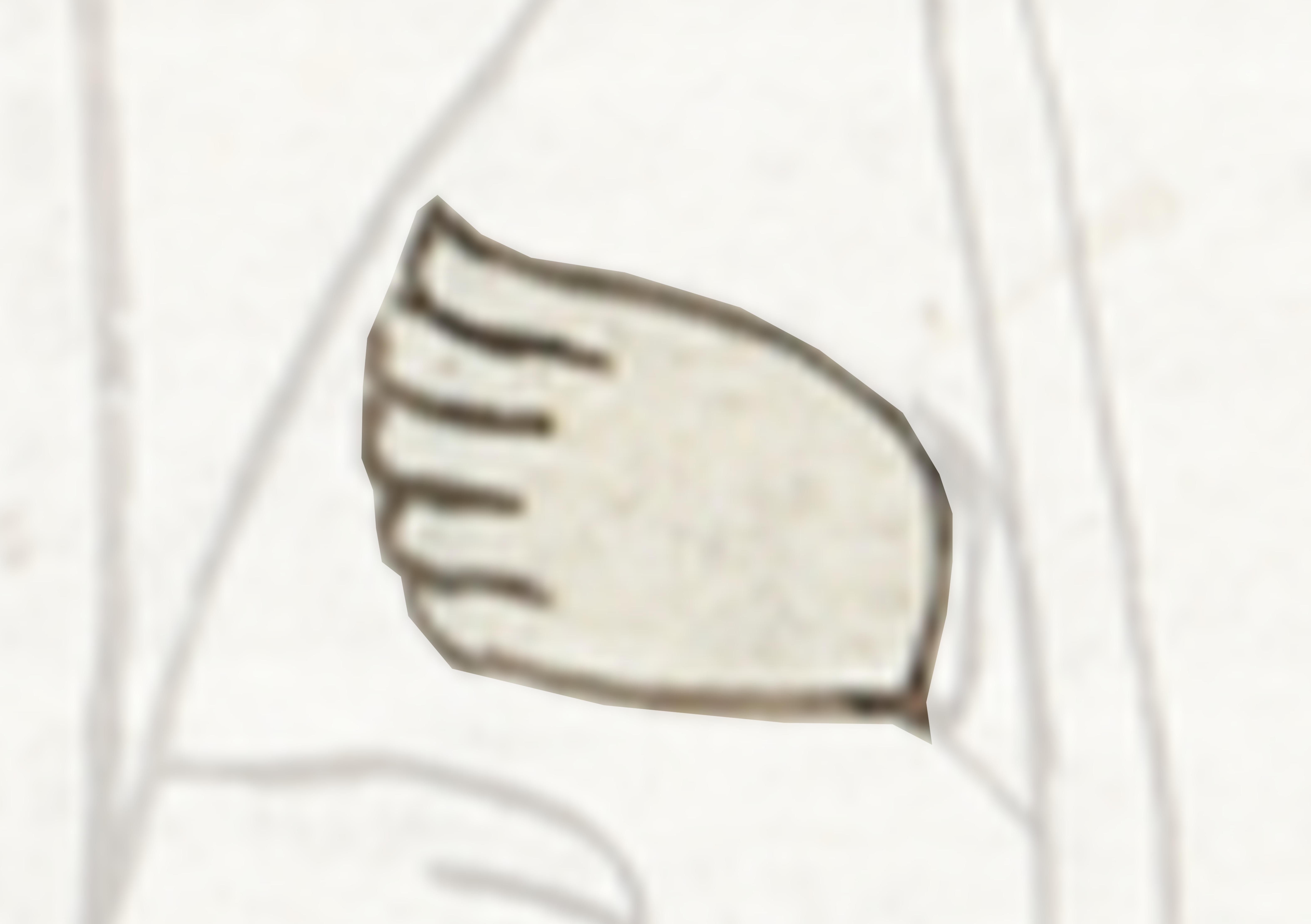 Drawing Of A Hand Holding A Piece Of Paper