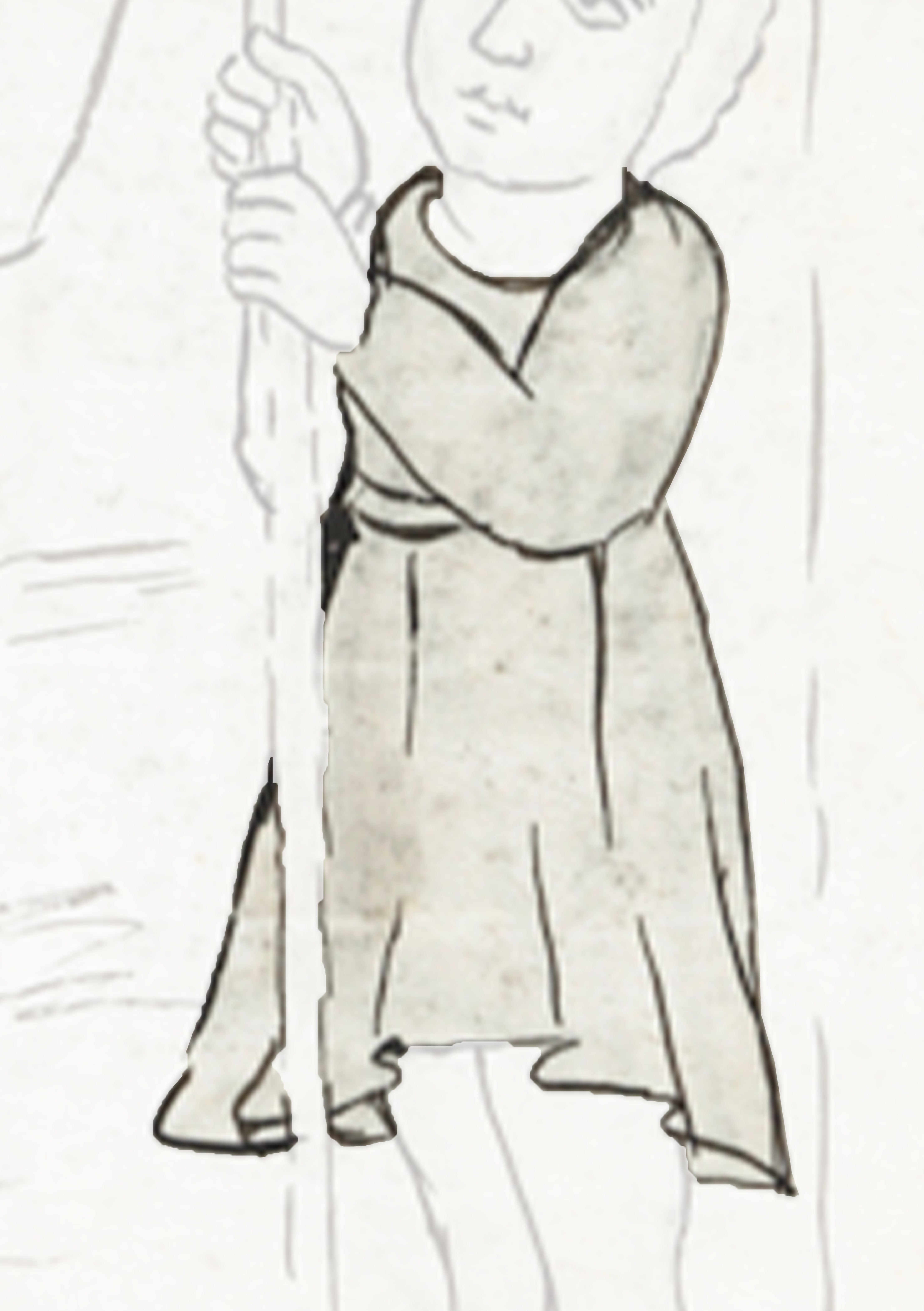 Drawing Of A Man Holding A Umbrella