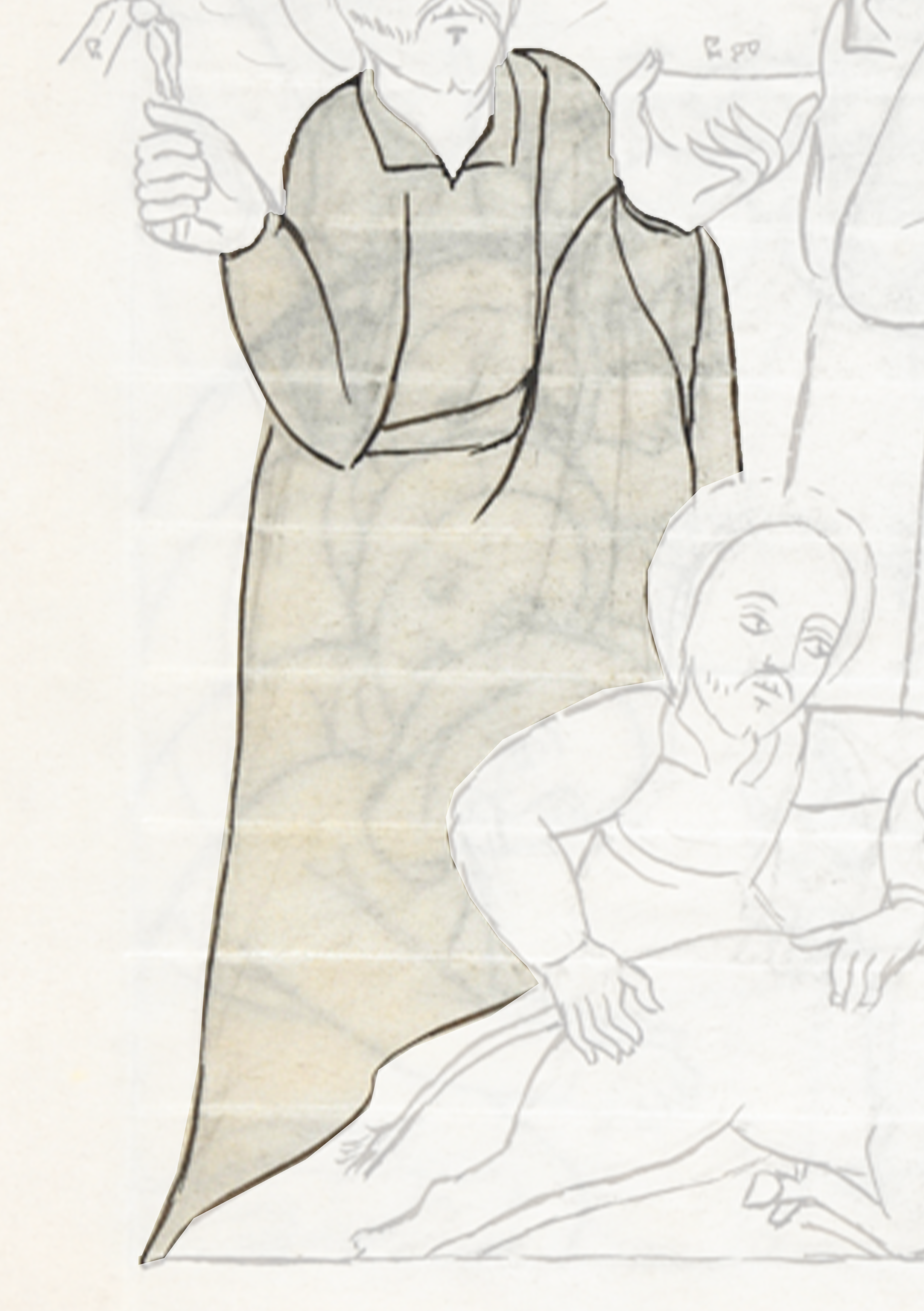 Drawing Of A Man Holding A Knife