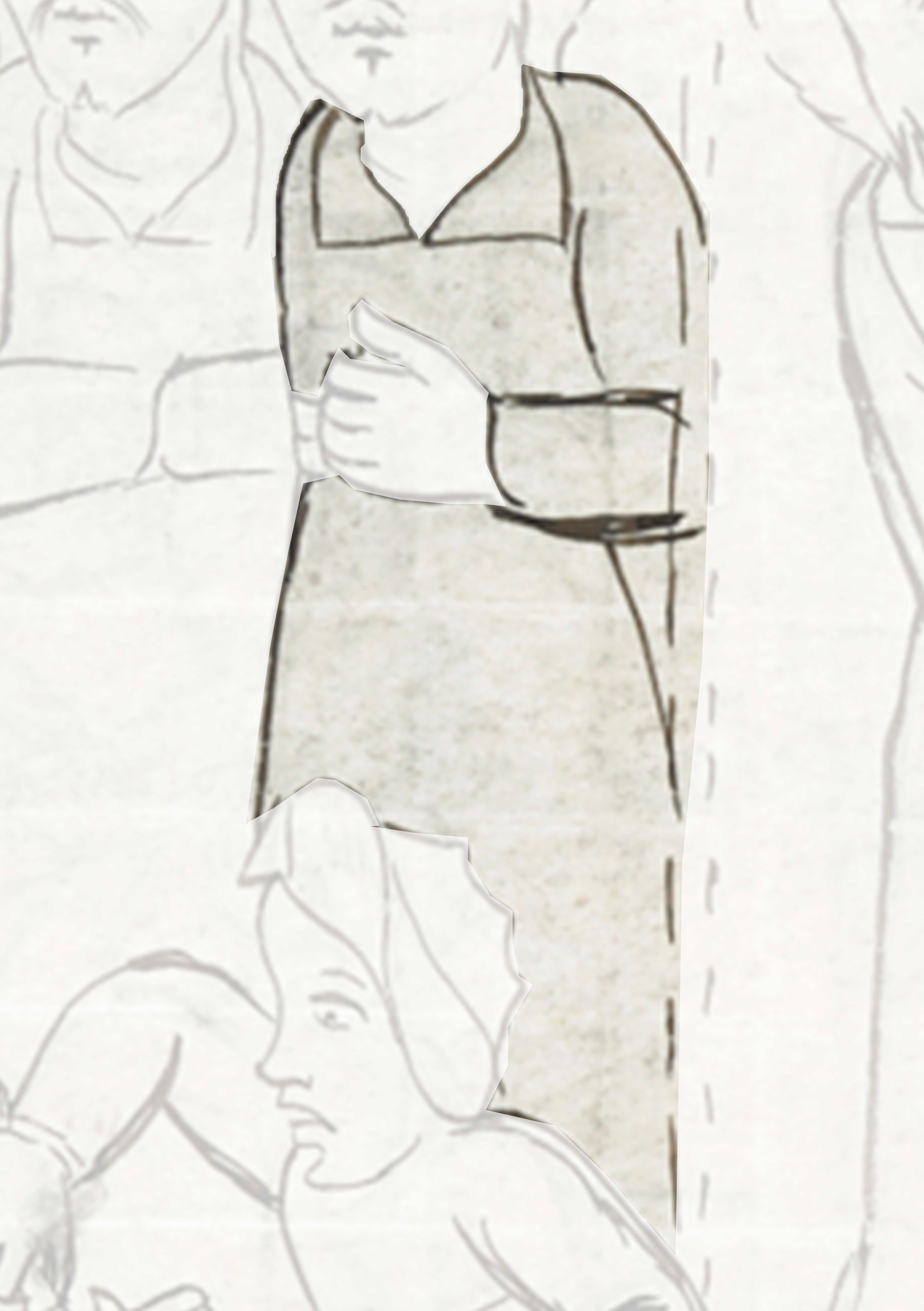 Drawing Of A Man Holding A Cell