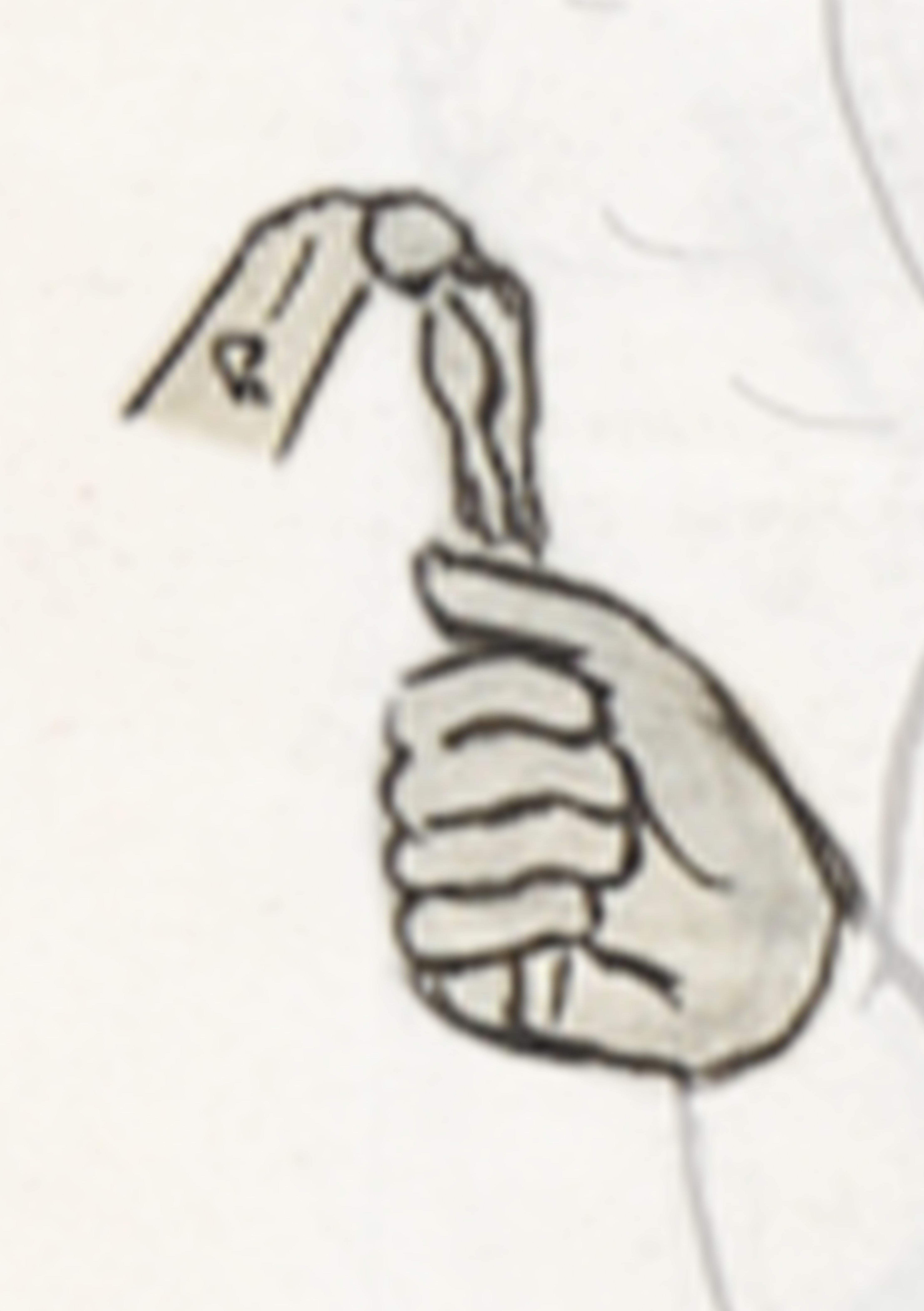 Drawing Of A Hand Holding A Piece Of Paper