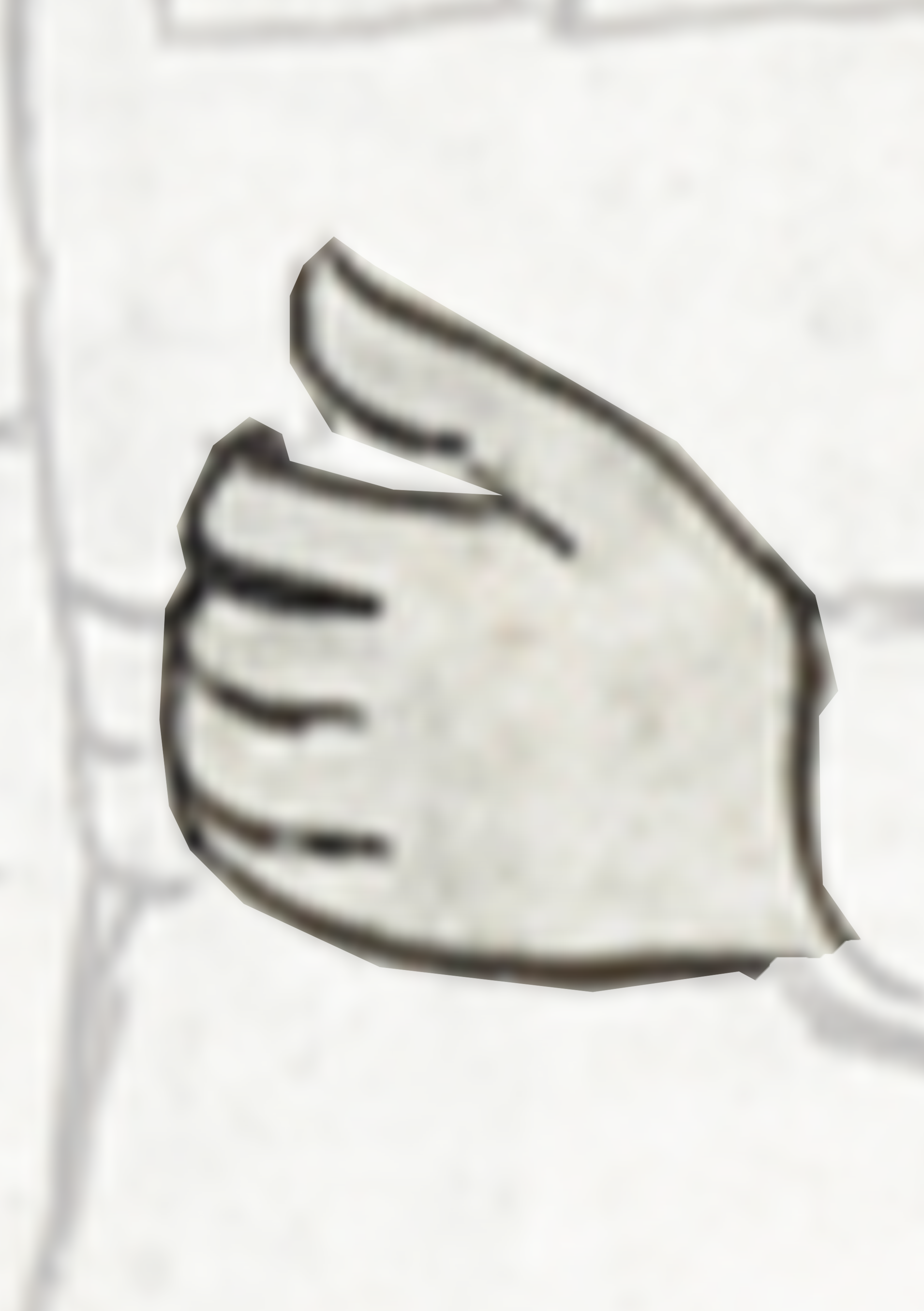 Hand Is Shown In The Middle Of A Brick Wall