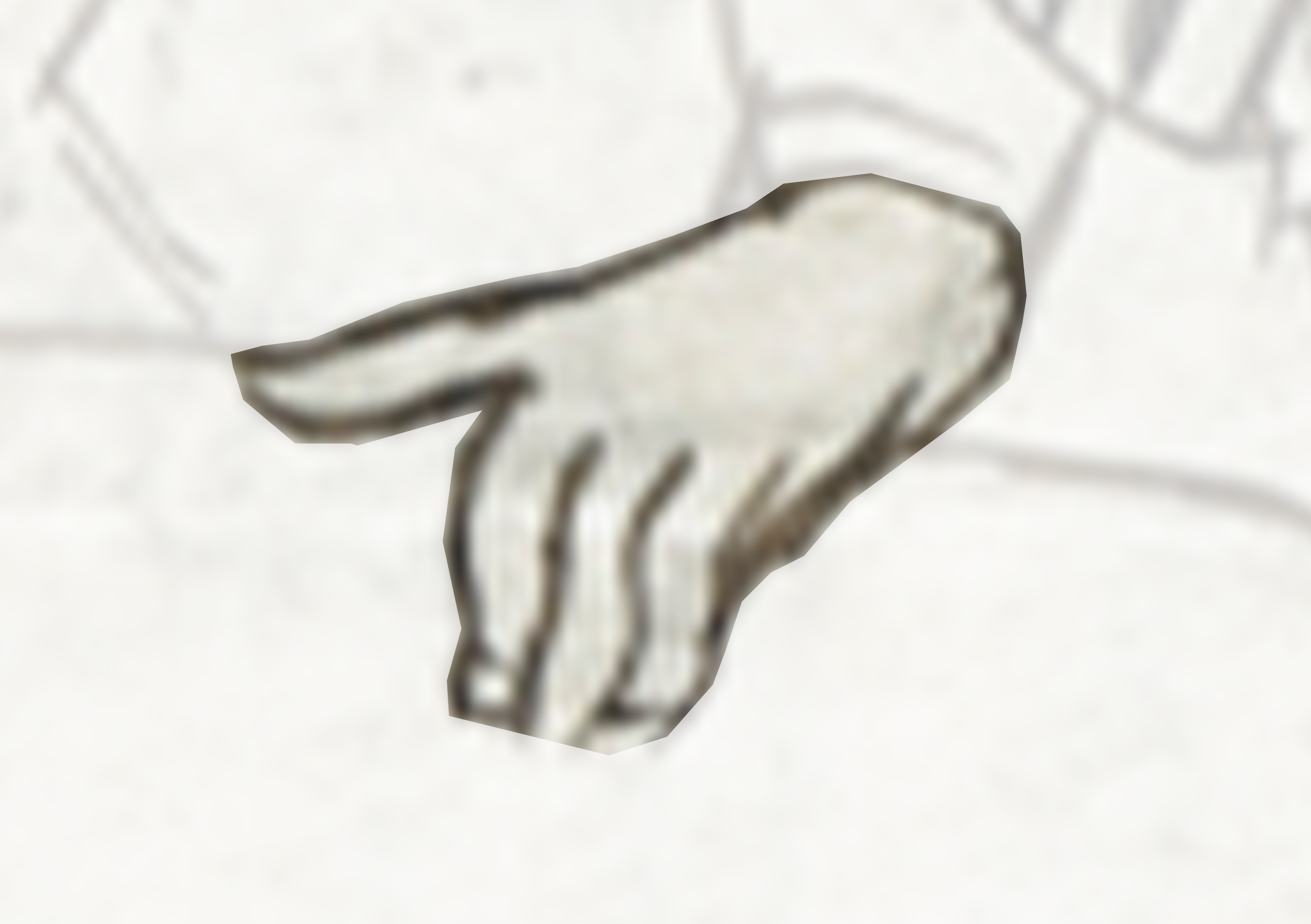 Hand Is Shown In The Middle Of A White Background