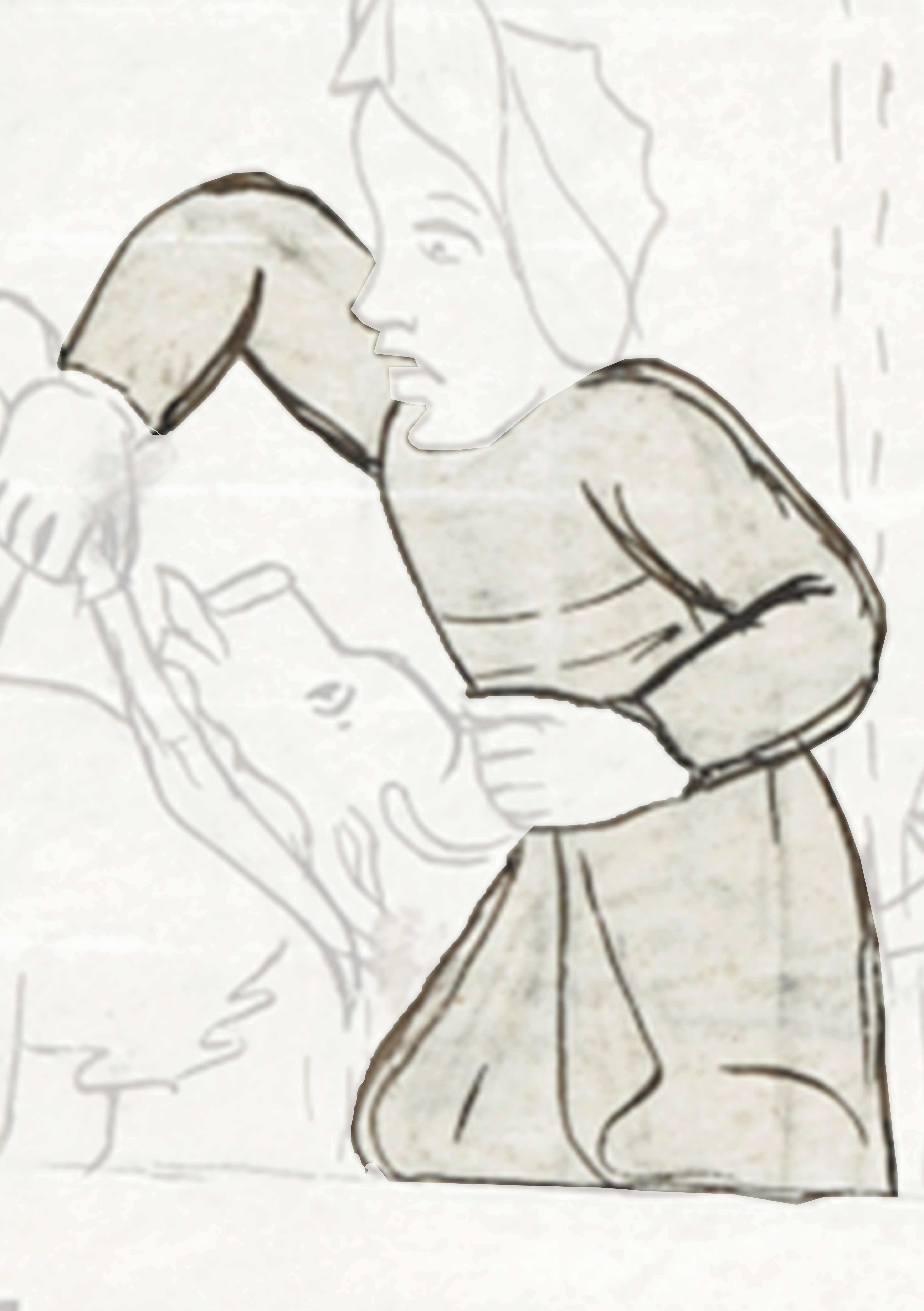 Drawing Of A Man Holding A Baseball Bat
