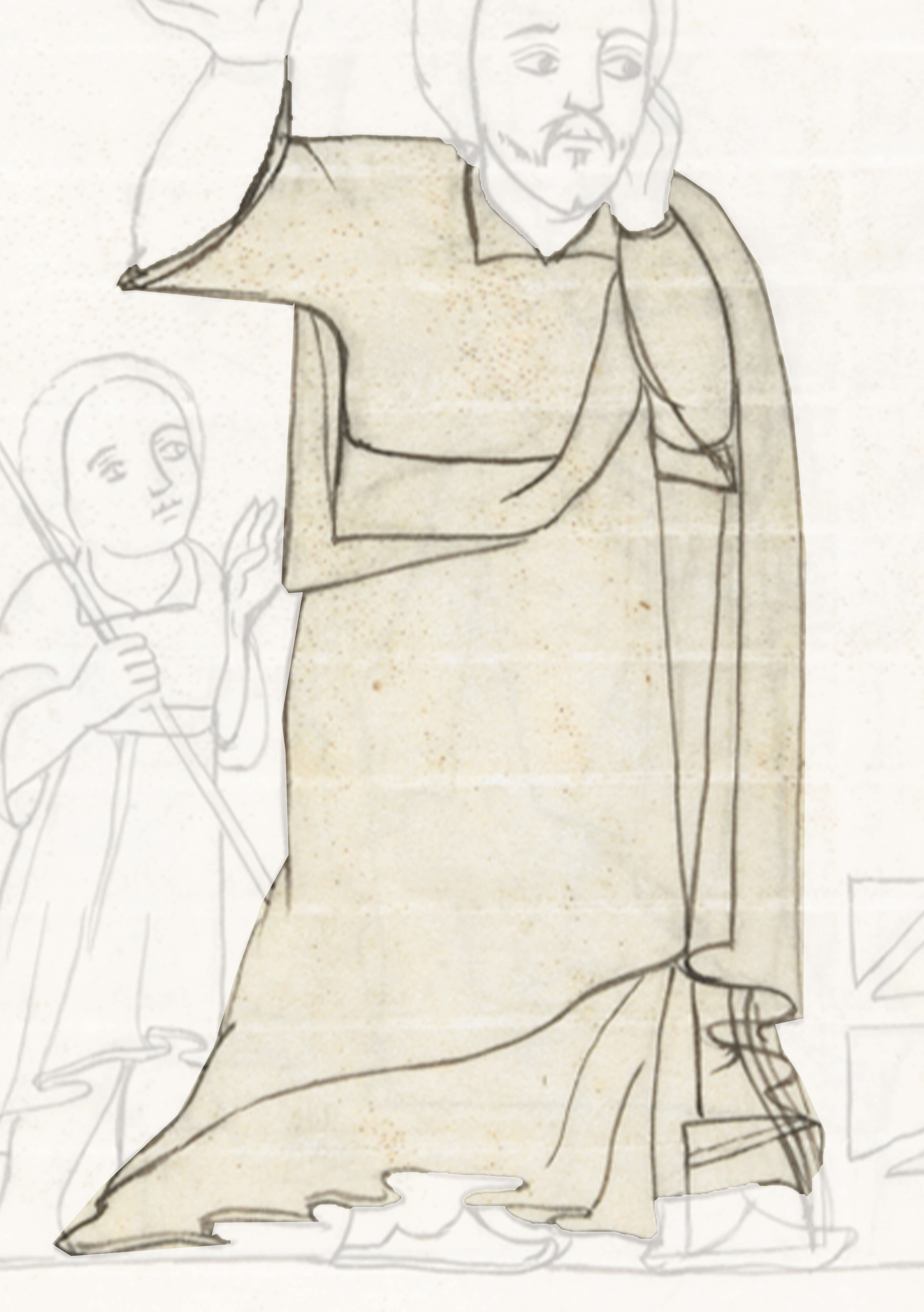 Drawing Of A Man Holding A Child