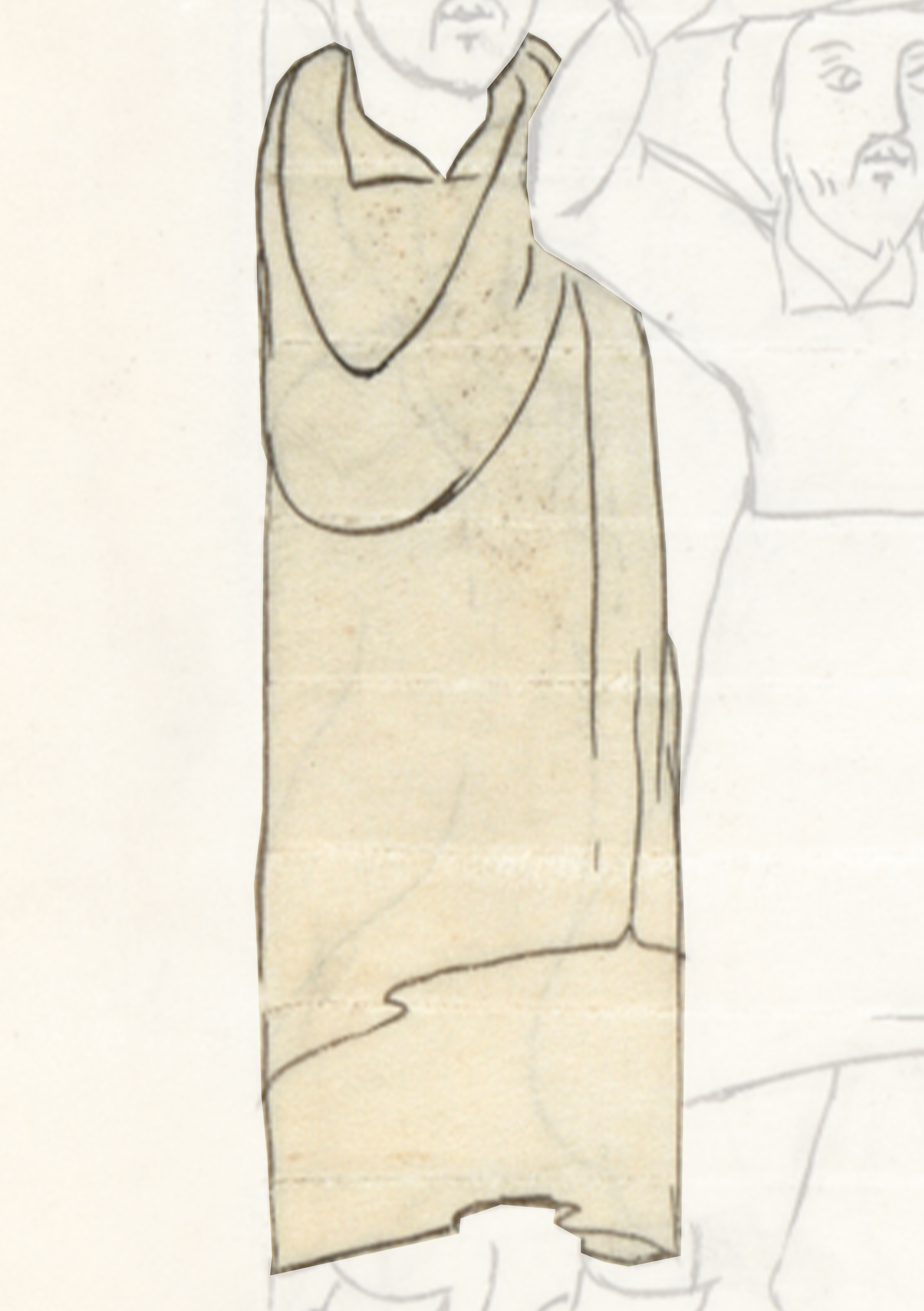 Drawing Of A Man In A White Shirt