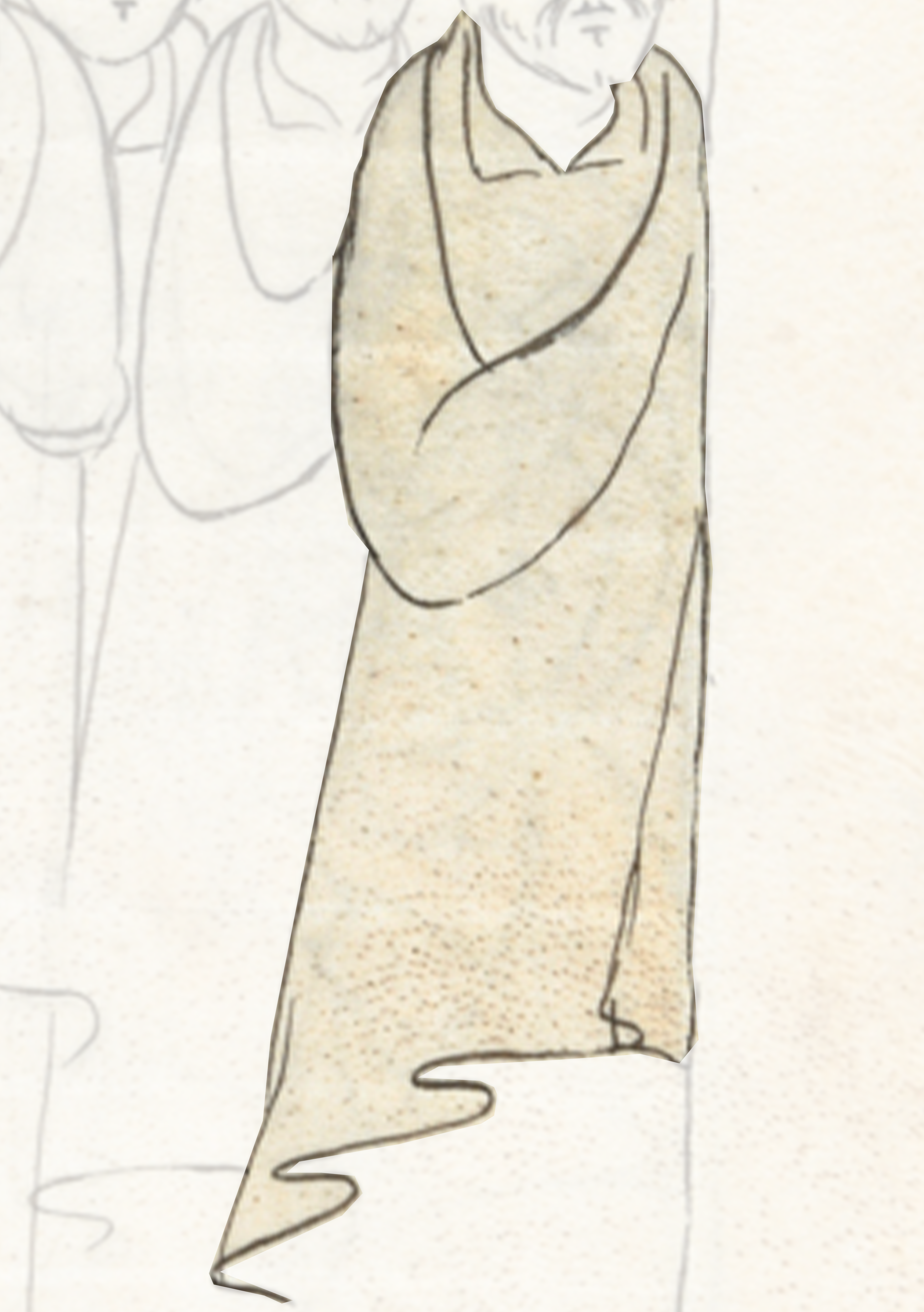 Drawing Of A Man Standing In Front Of A Group Of People