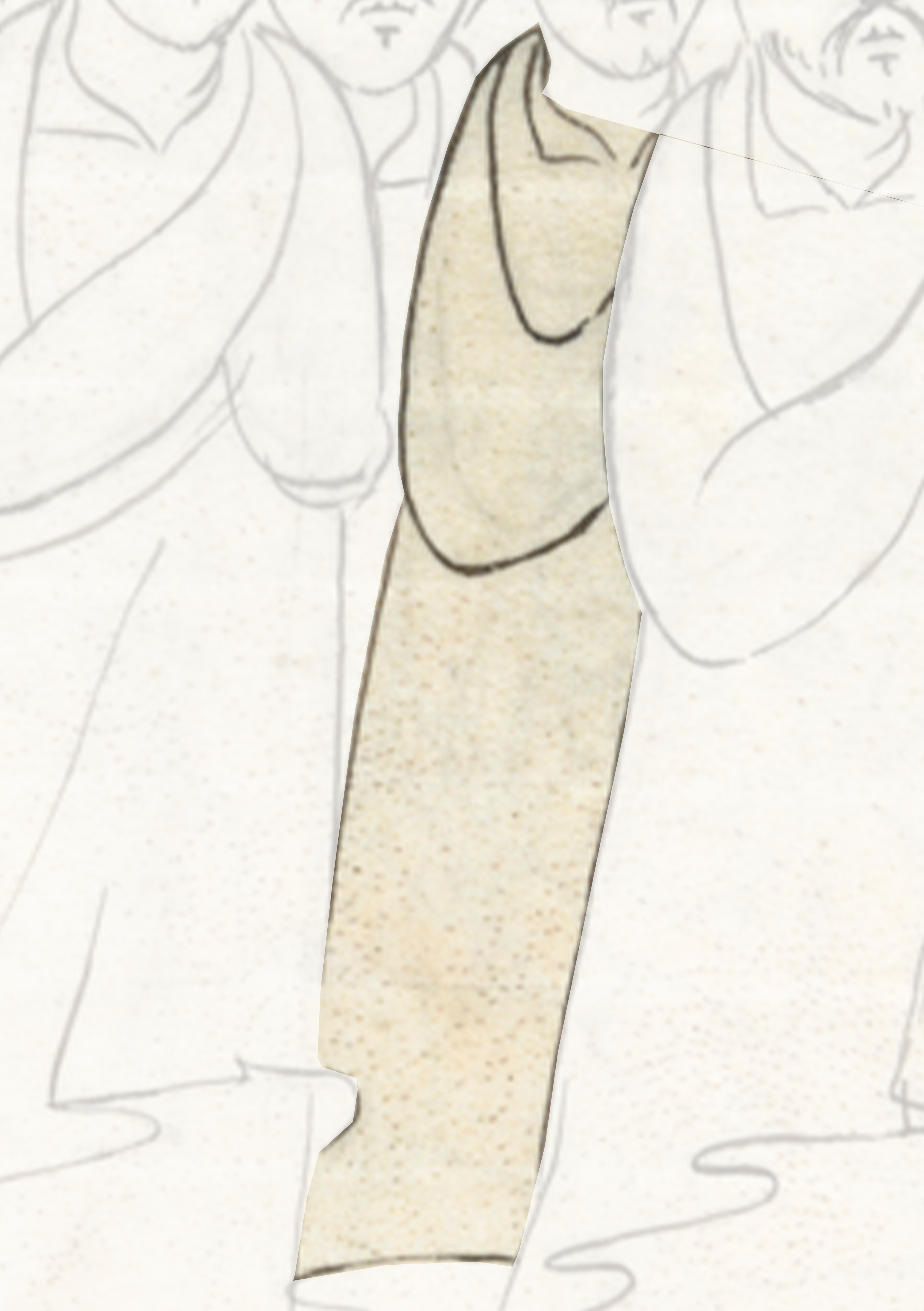Drawing Of A Man In A White Shirt