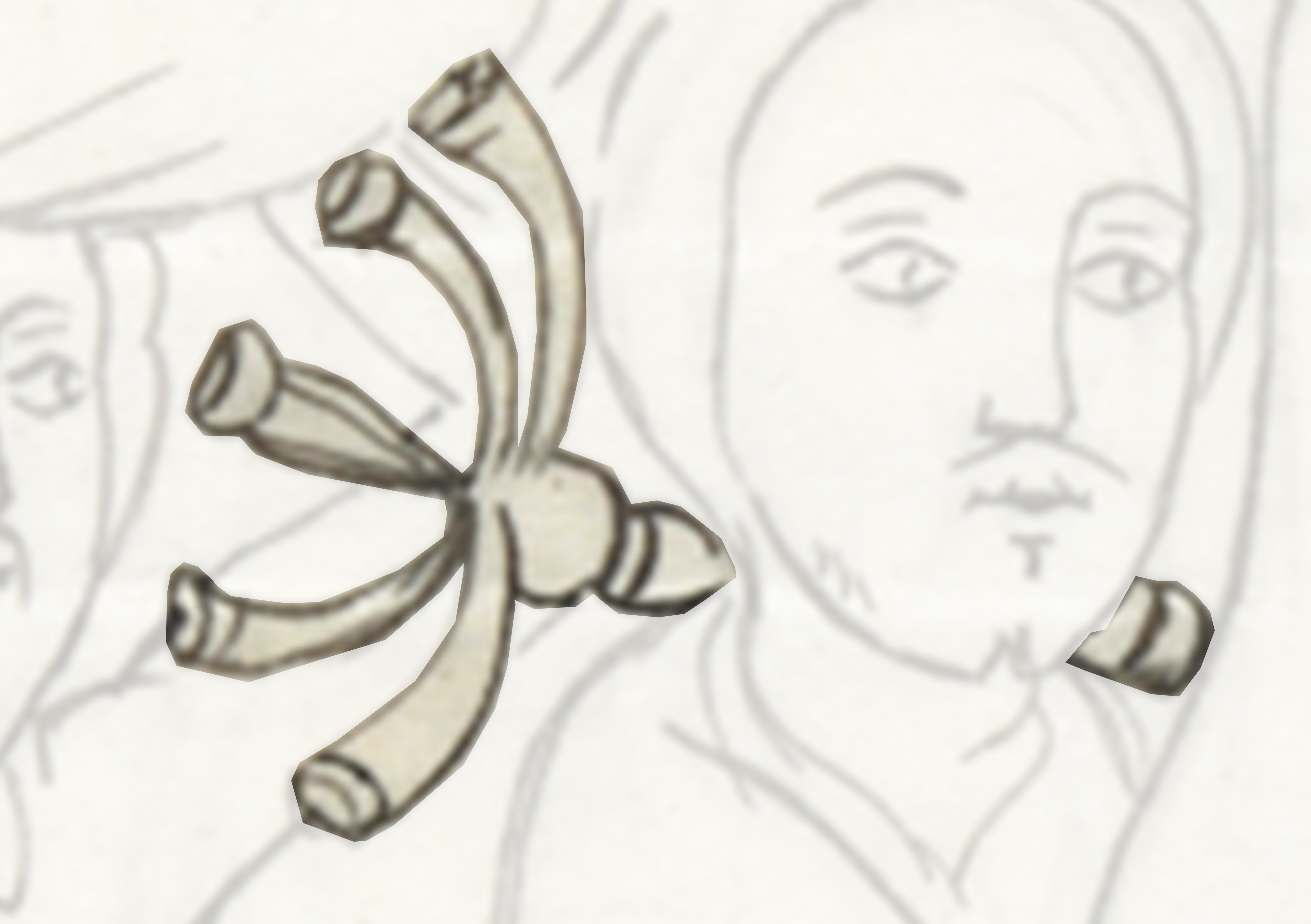 Drawing Of A Man With A Cross On His Chest