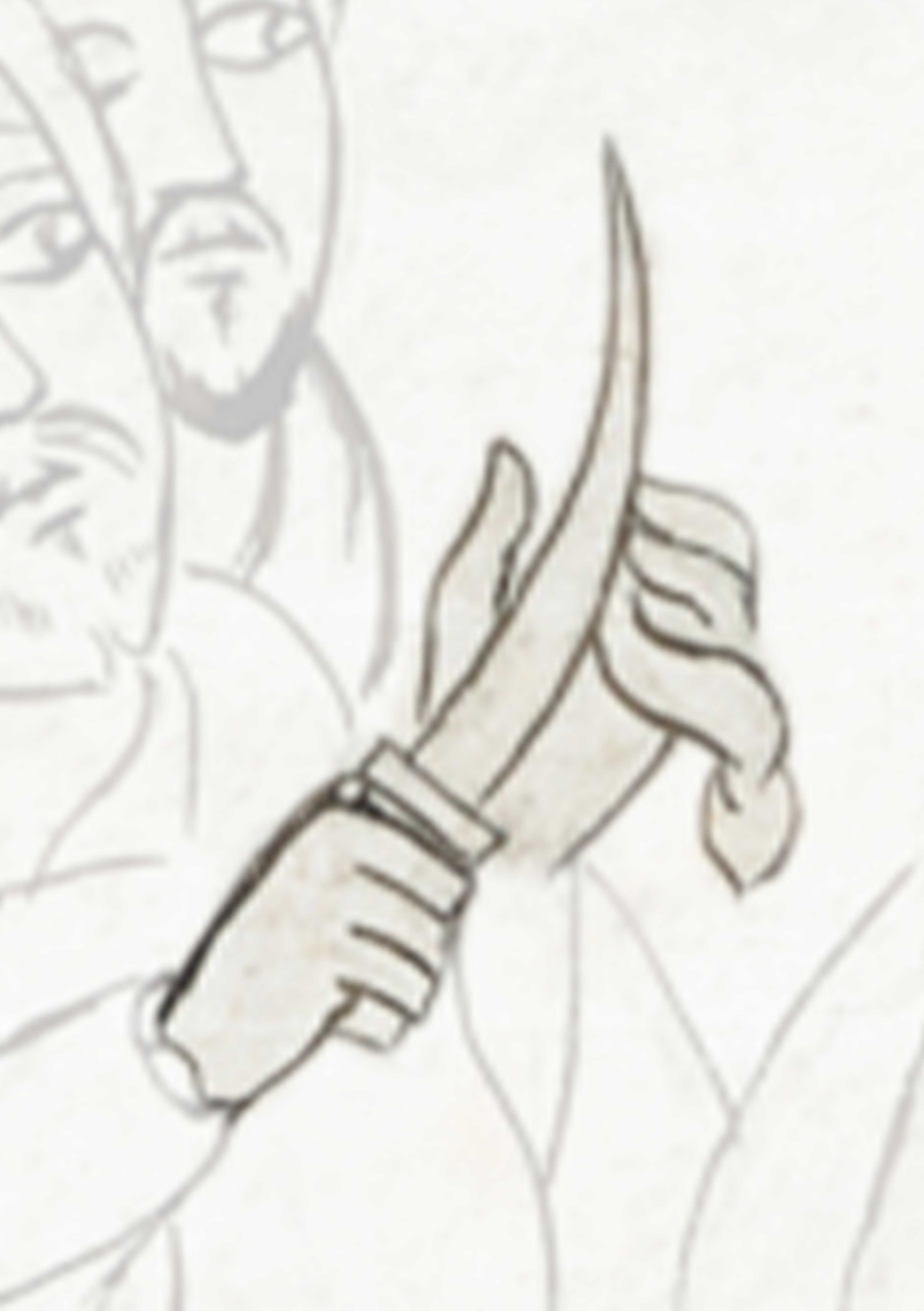 Drawing Of A Man Holding A Knife