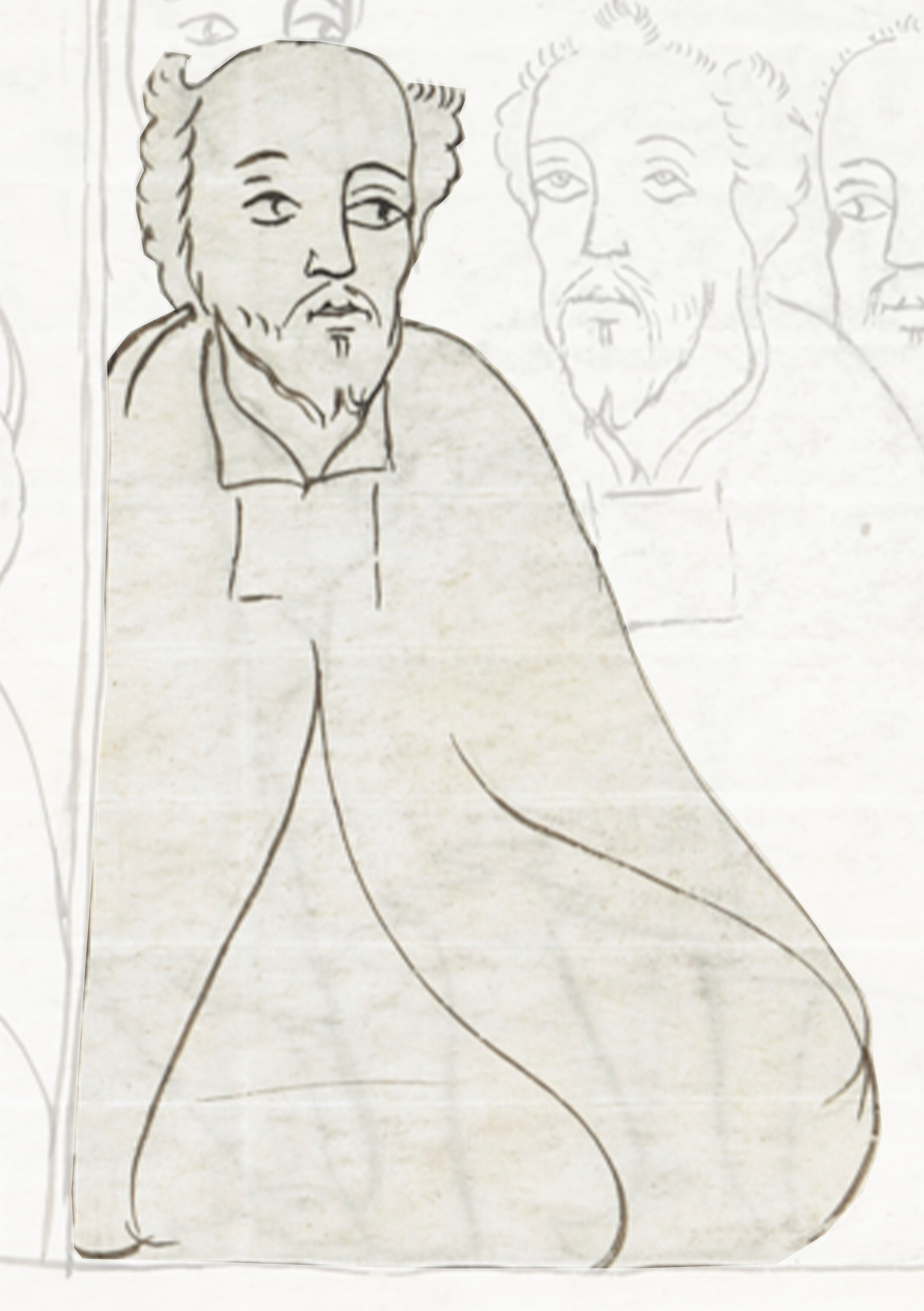 Drawing Of A Man Sitting On A Chair