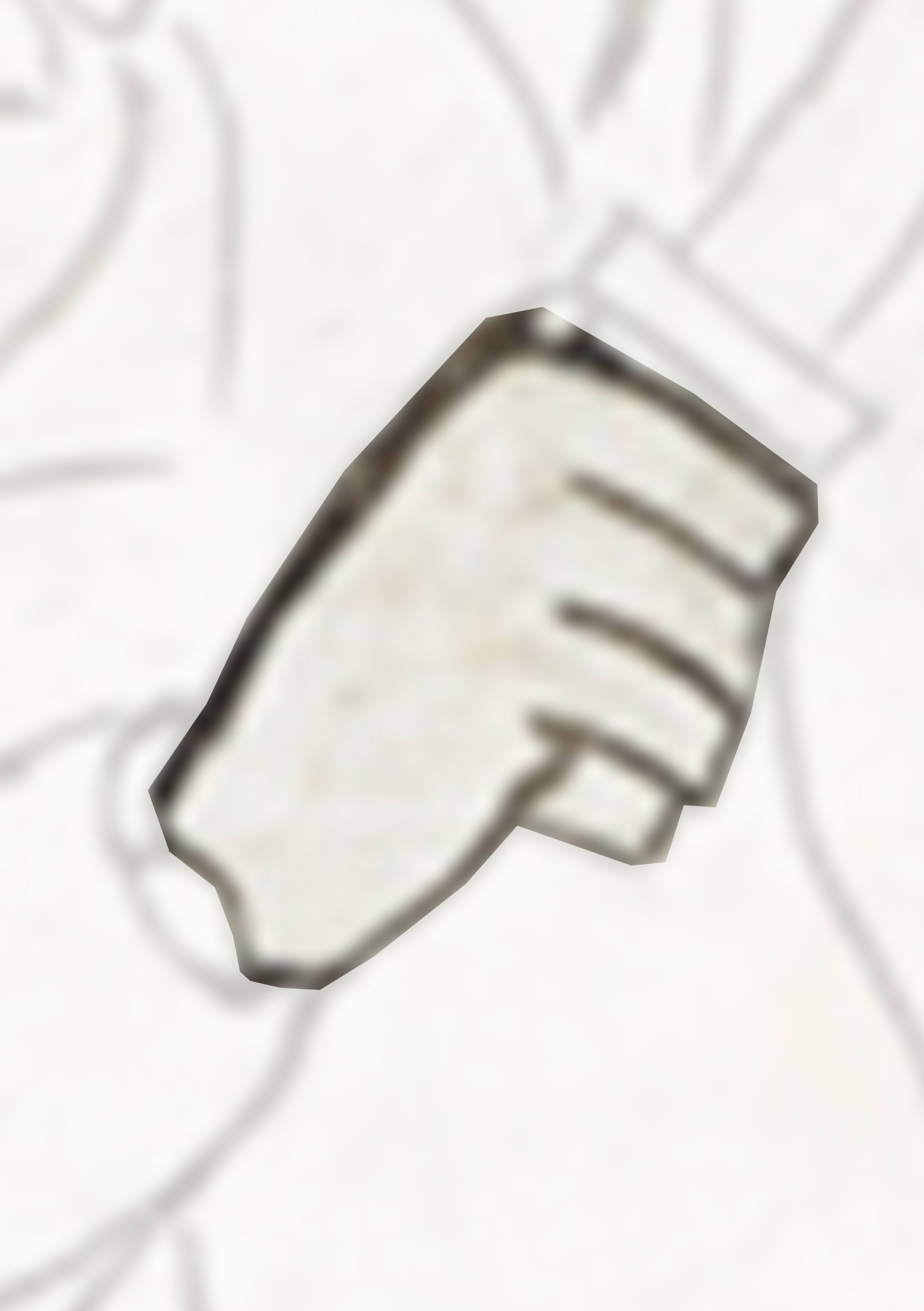 White Object With A Black Outline On It
