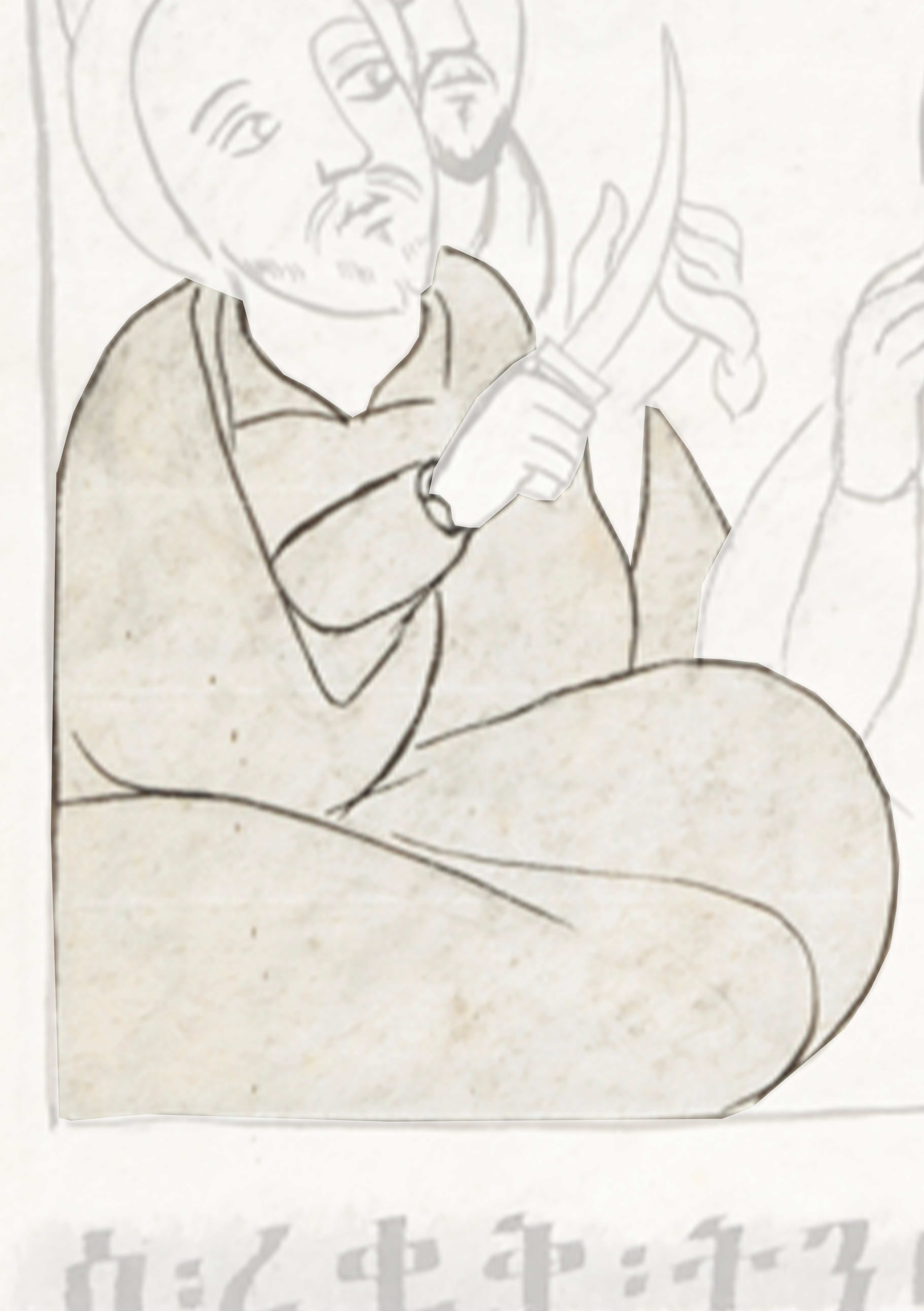 Drawing Of A Man Sitting On A Chair