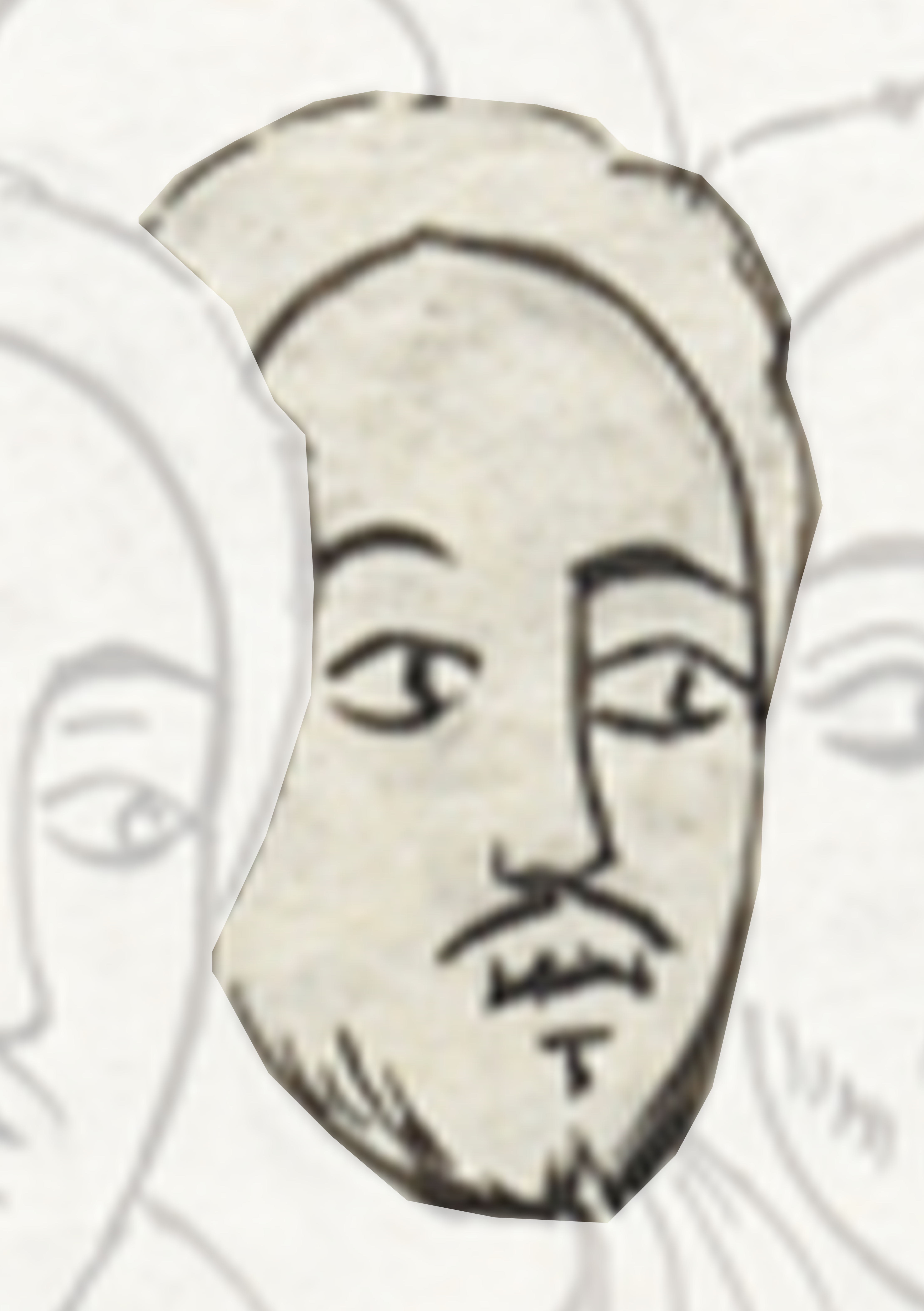 Drawing Of A Man With A Beard And Mustache