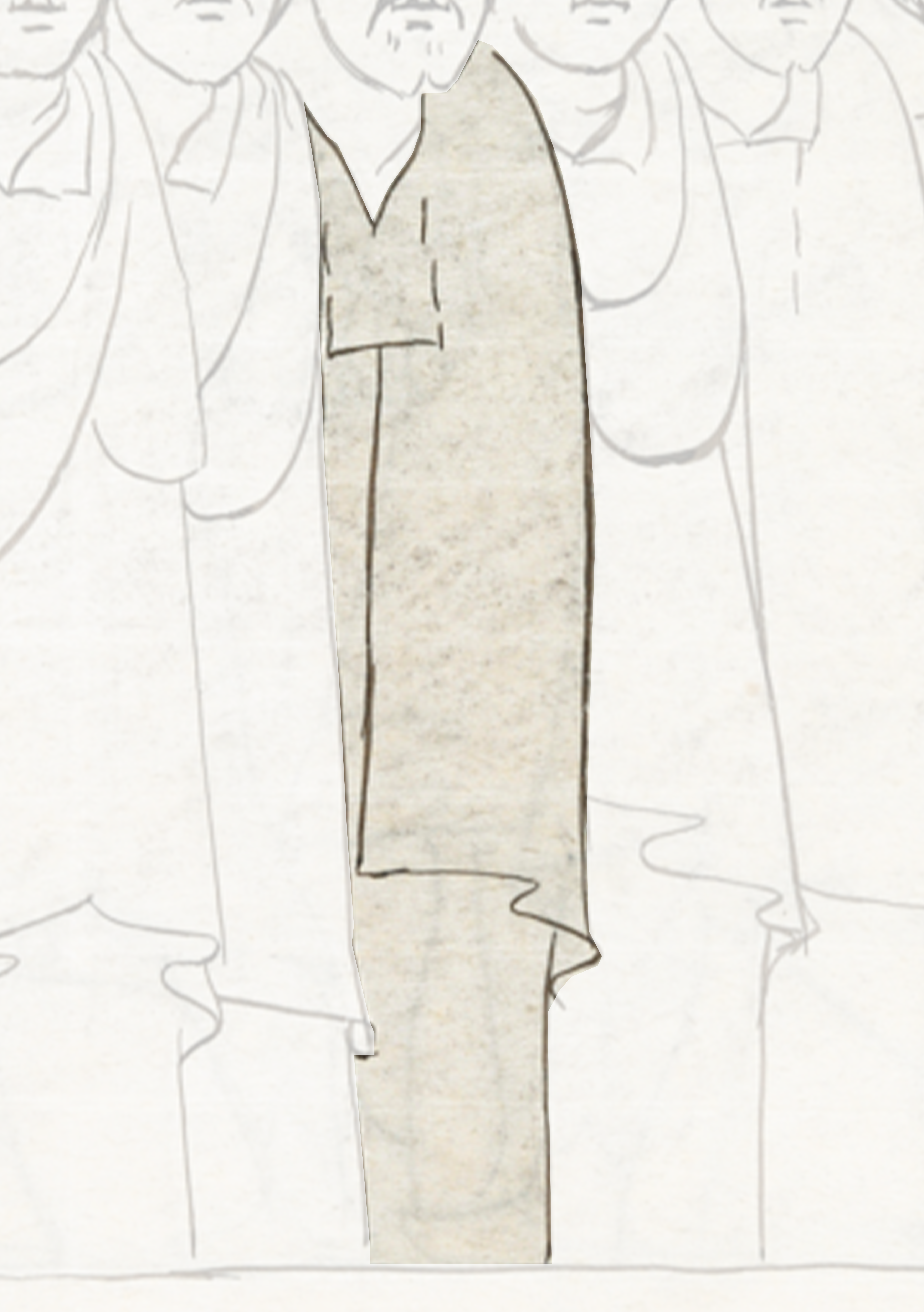 Drawing Of A Man Standing In Front Of A Group Of People