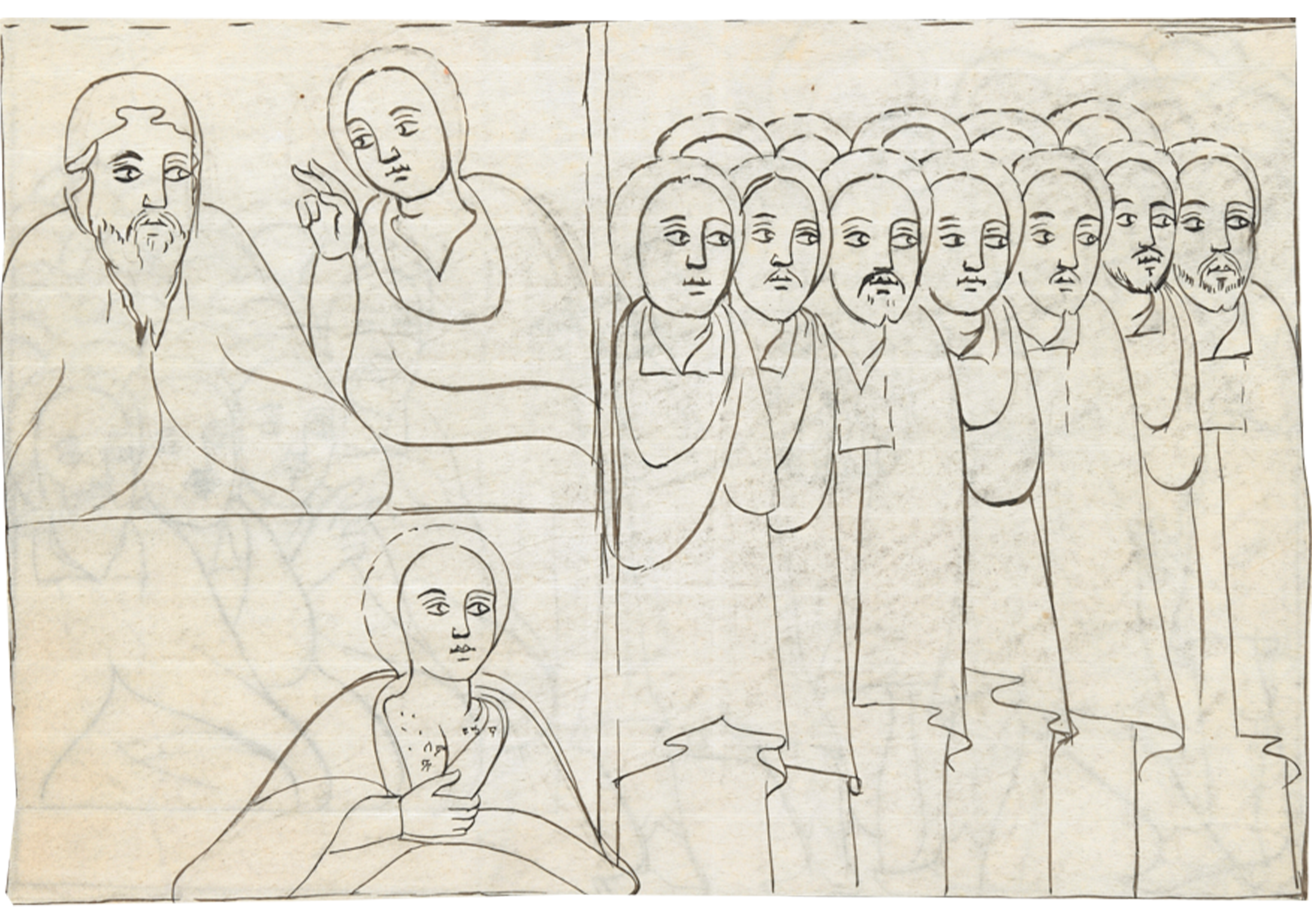 Drawing Of A Group Of People