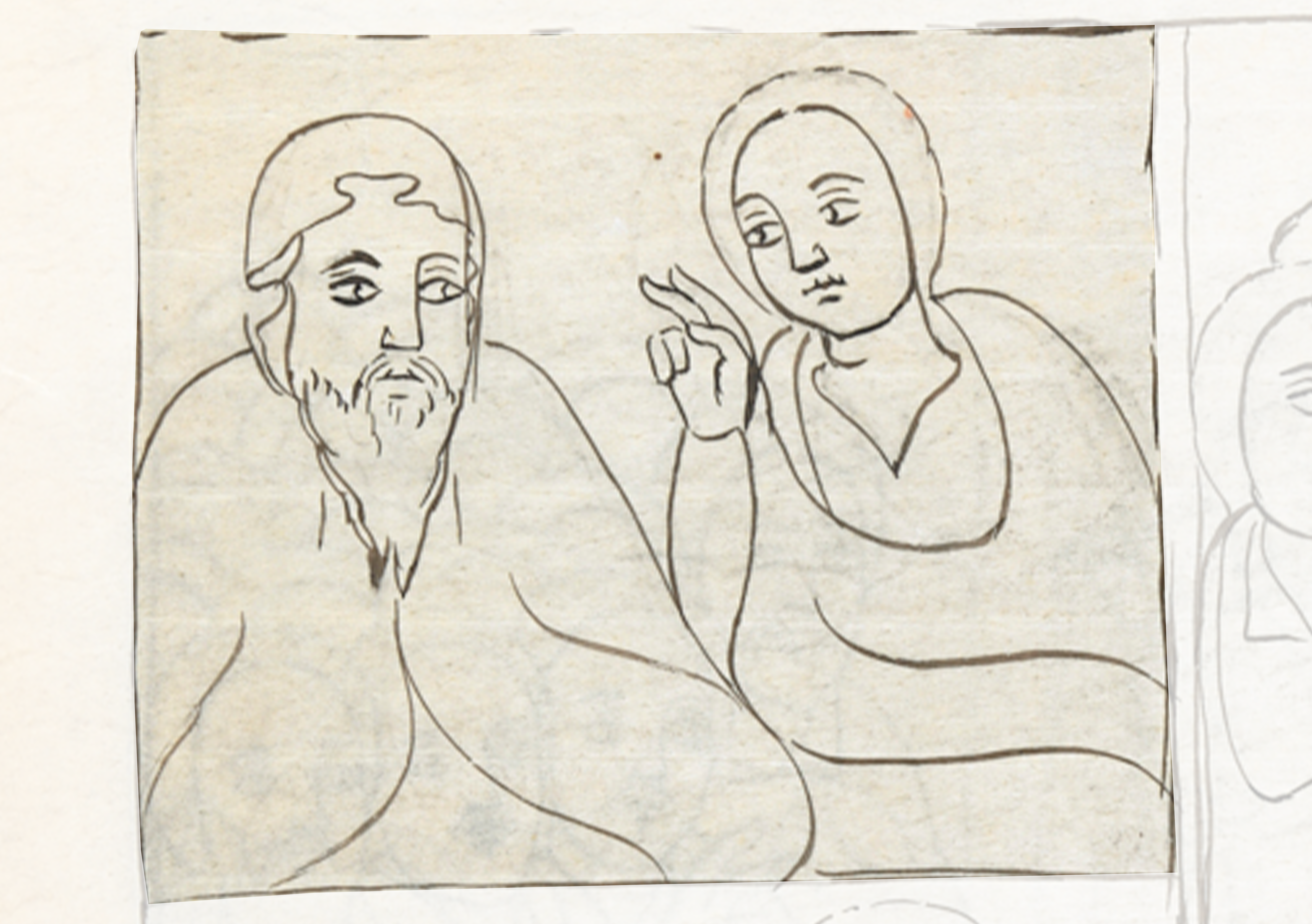 Drawing Of Two People Sitting Next To Each Other People
