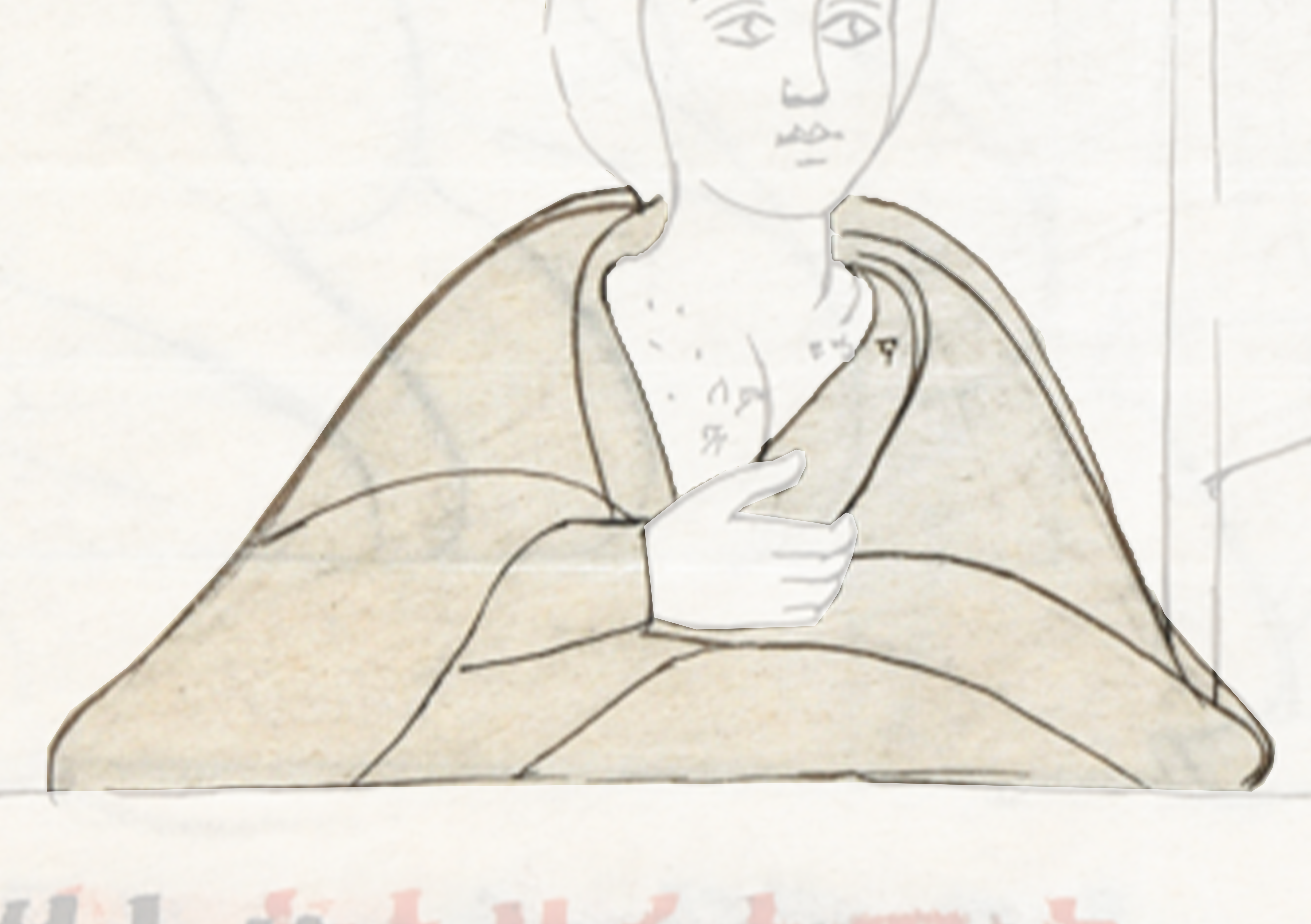 Drawing Of A Woman Sitting On A Couch