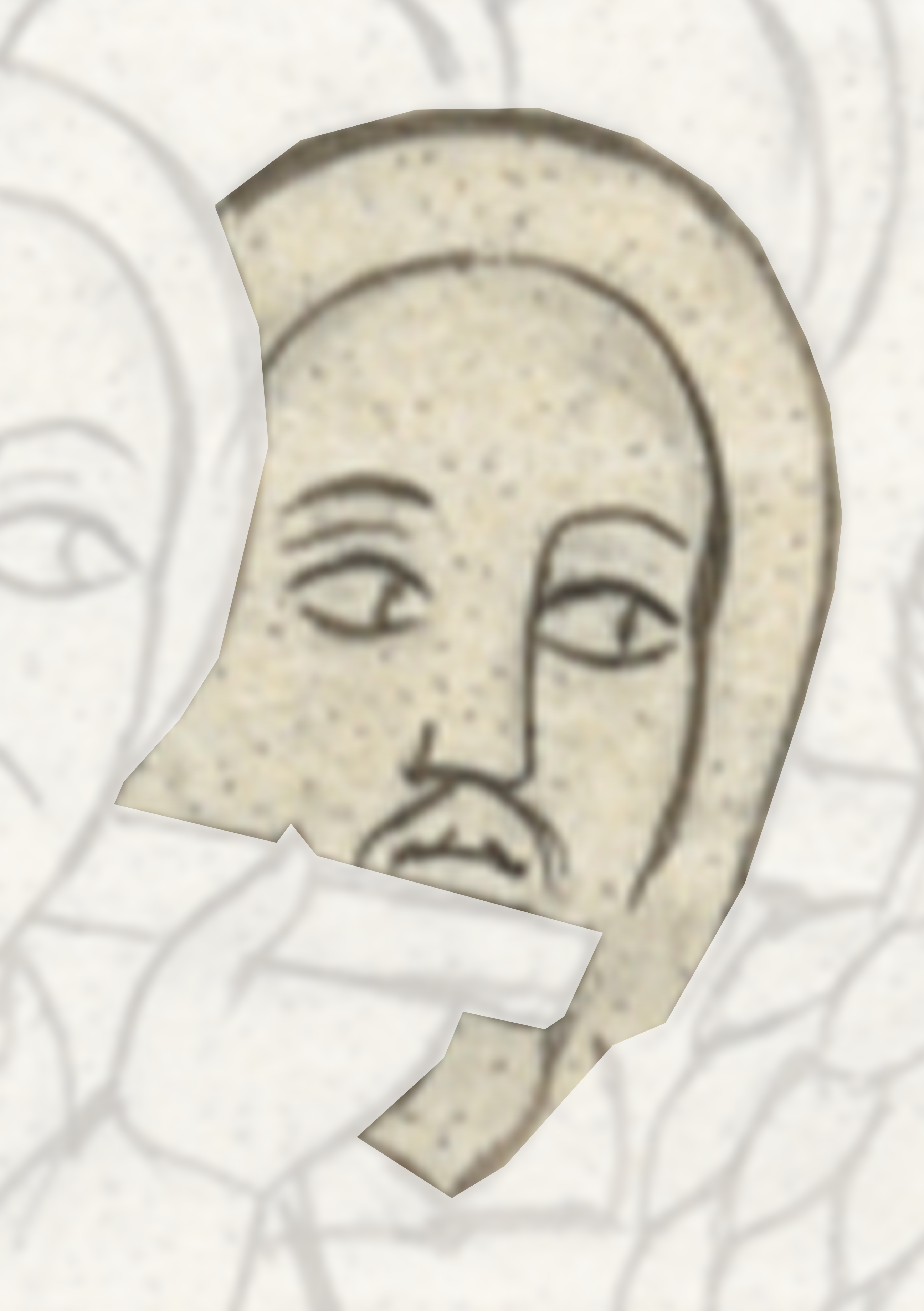 Drawing Of A Man S Face With A Beard