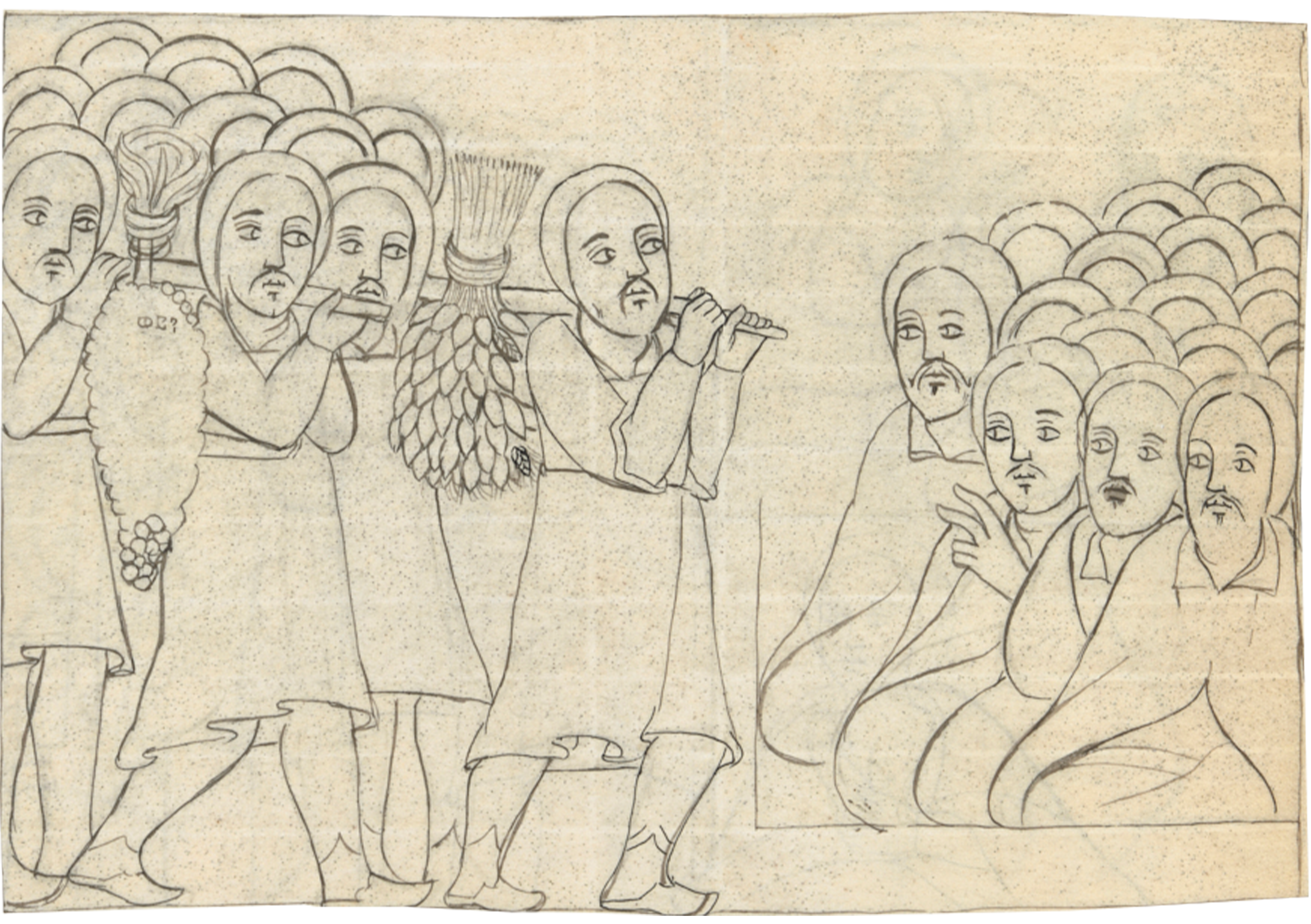 Drawing Of A Group Of People