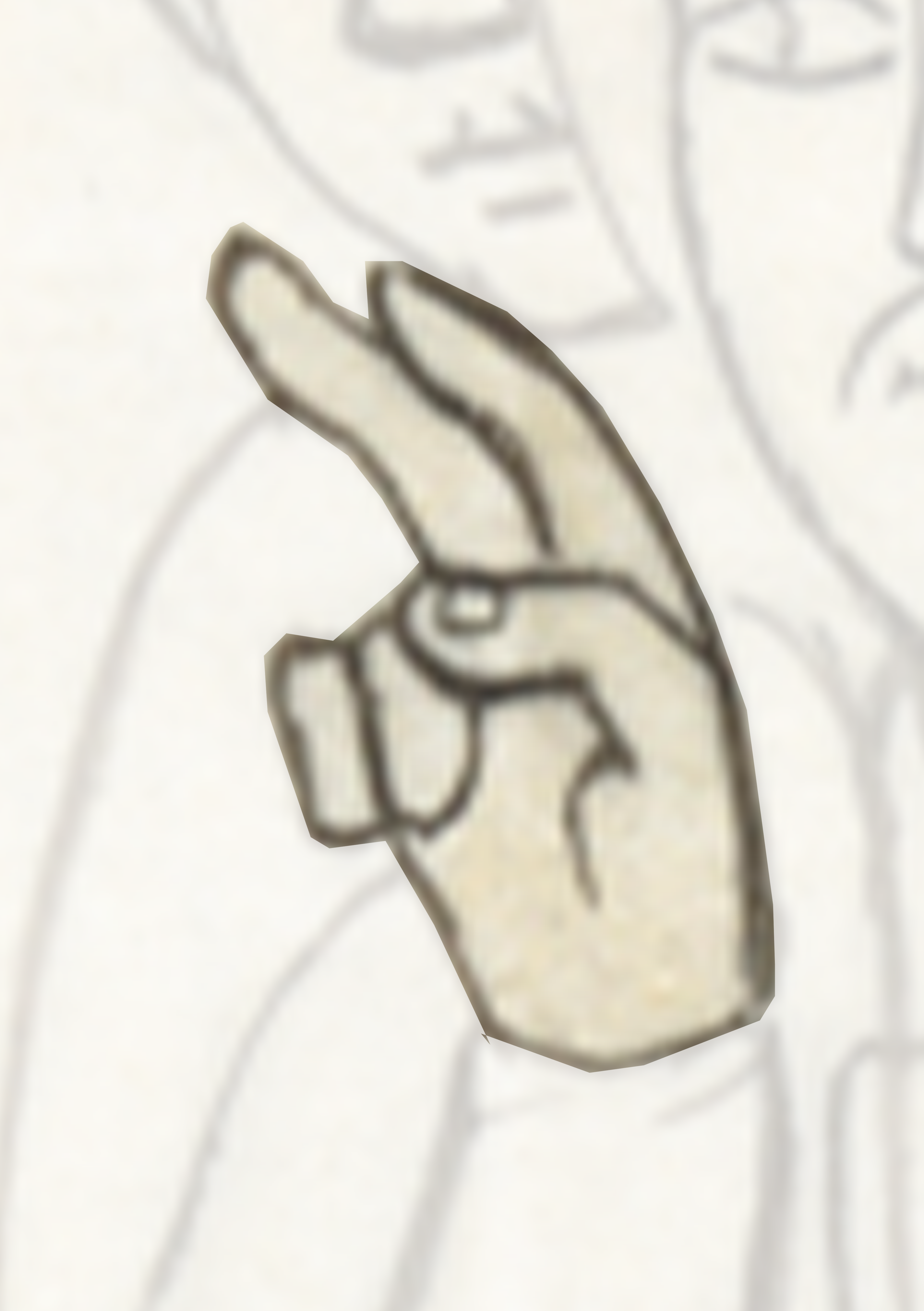 Drawing Of A Hand With A Finger On It