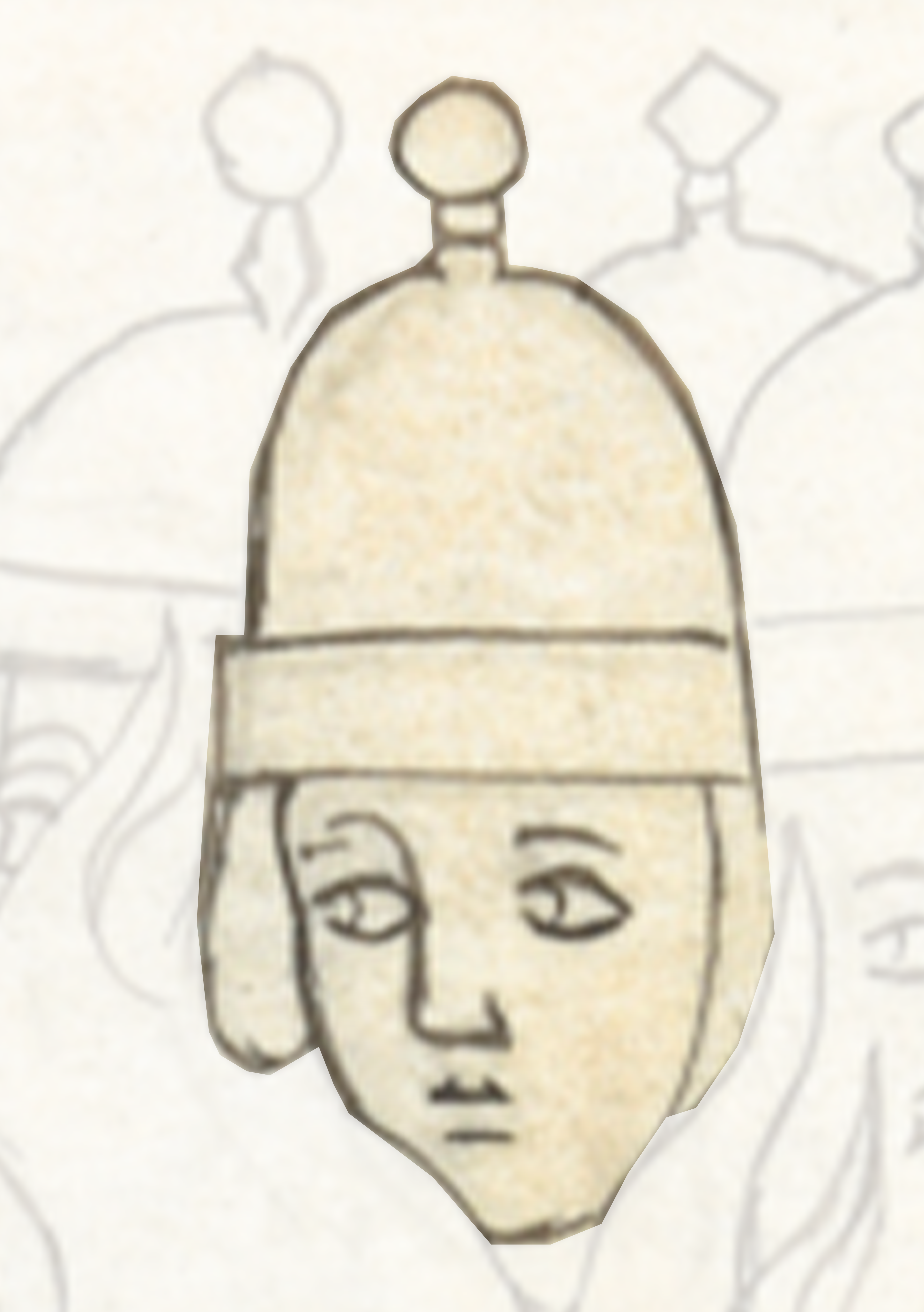 Drawing Of A Man S Head With A Hat On It