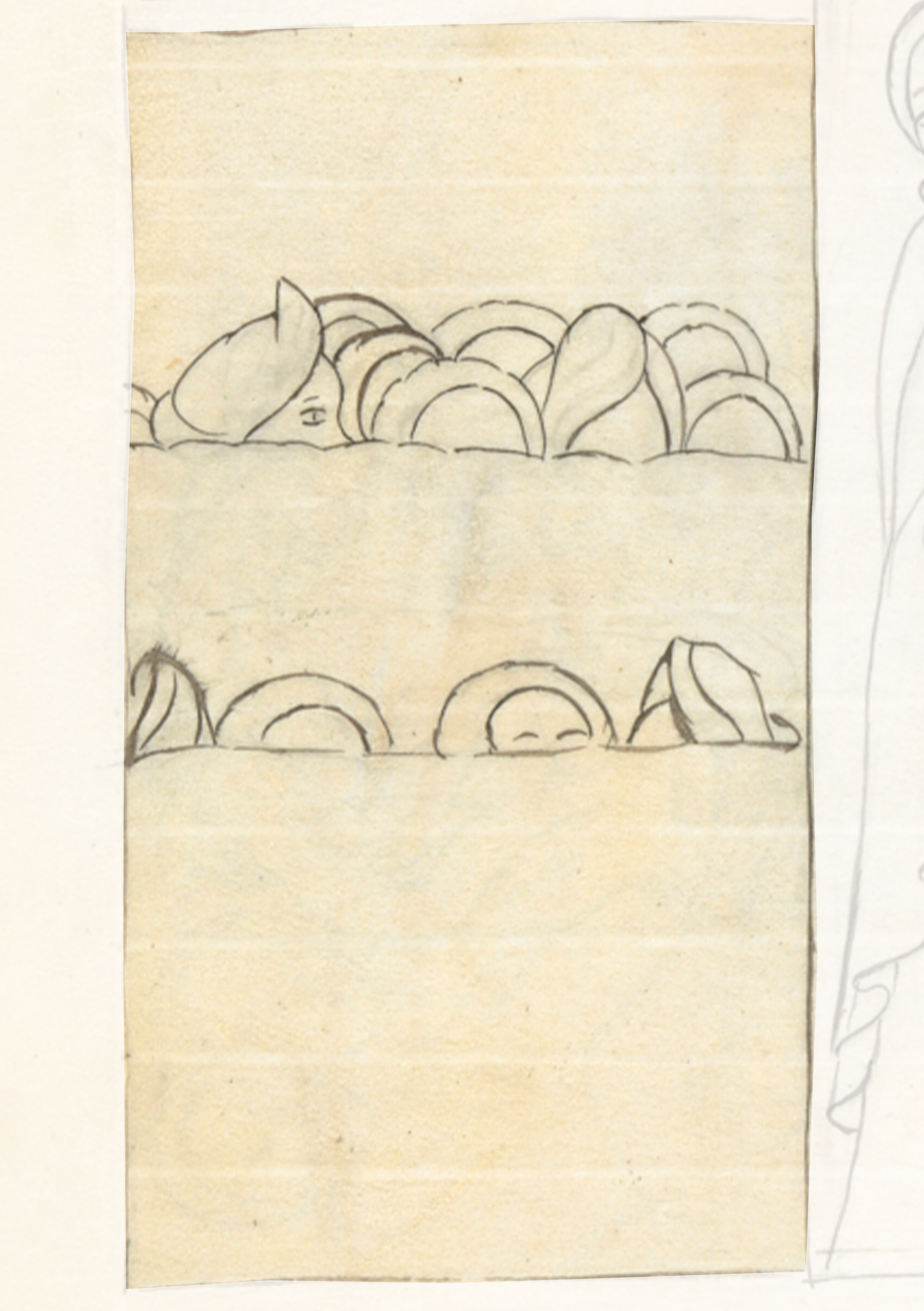 Drawing Of A Man Standing In Front Of A Drawing Of A Woman