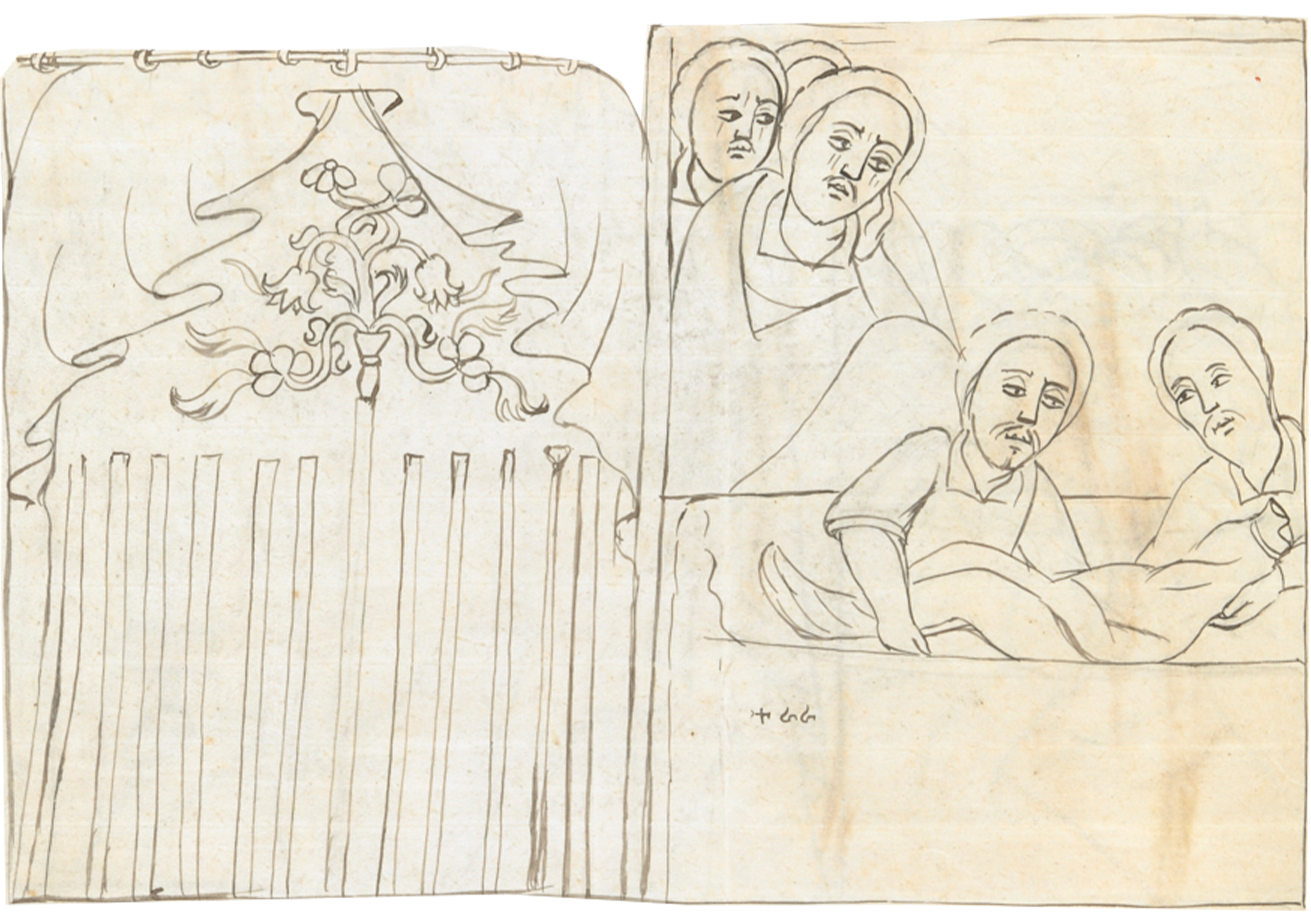 Drawing Of A Woman And A Man