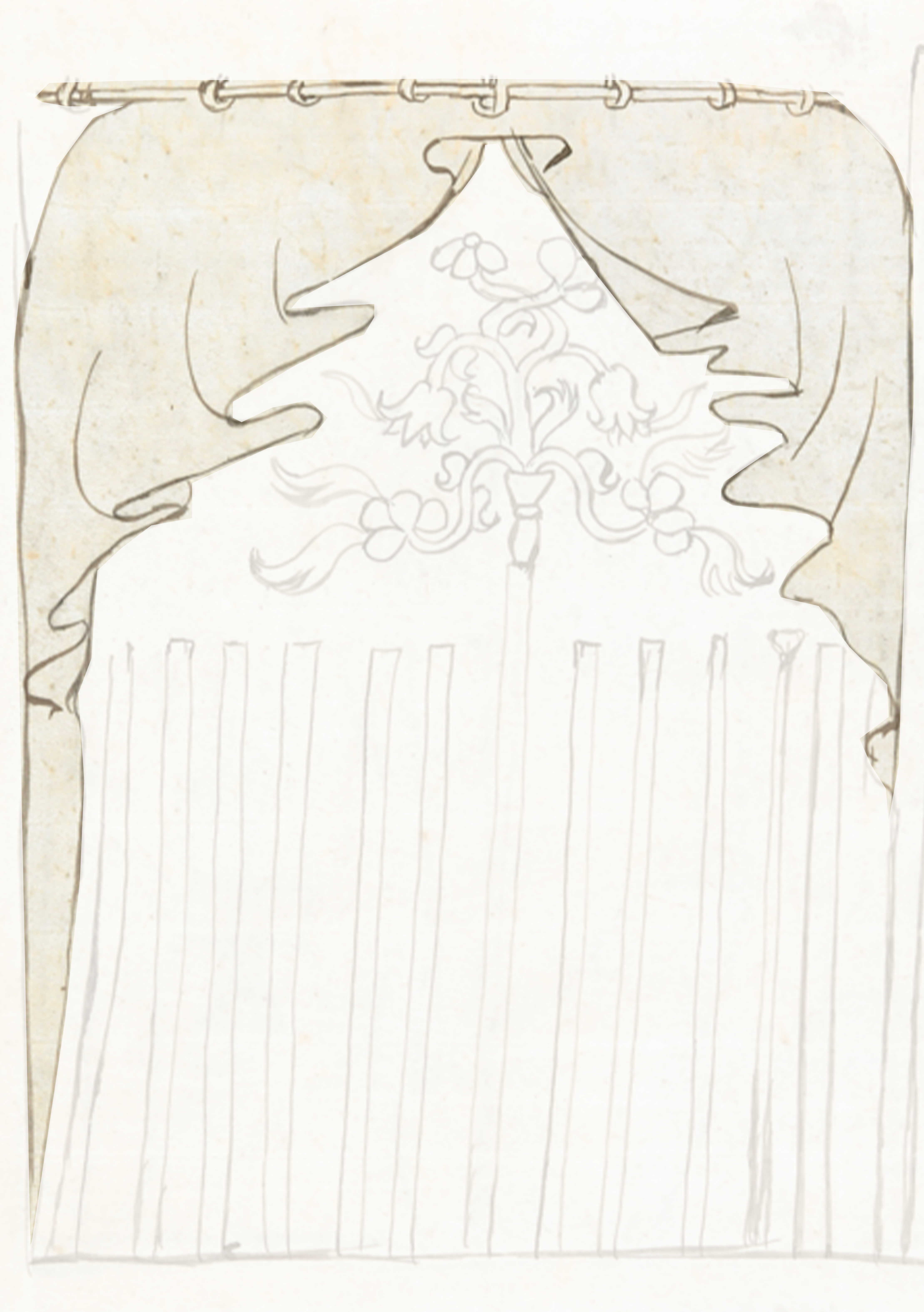 Drawing Of A Woman In A White Dress