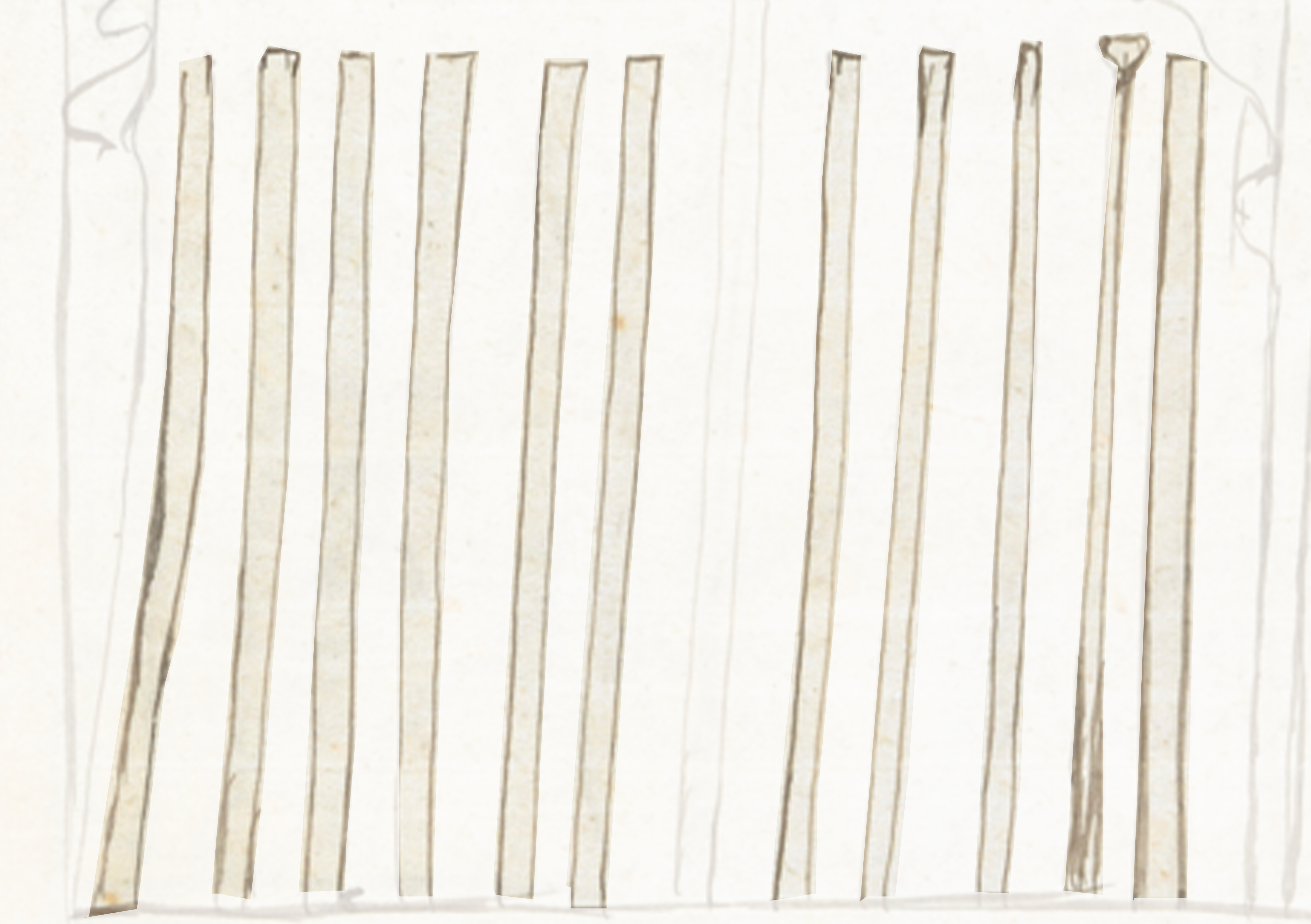 Drawing Of A White Sheet With A Line Of Lines