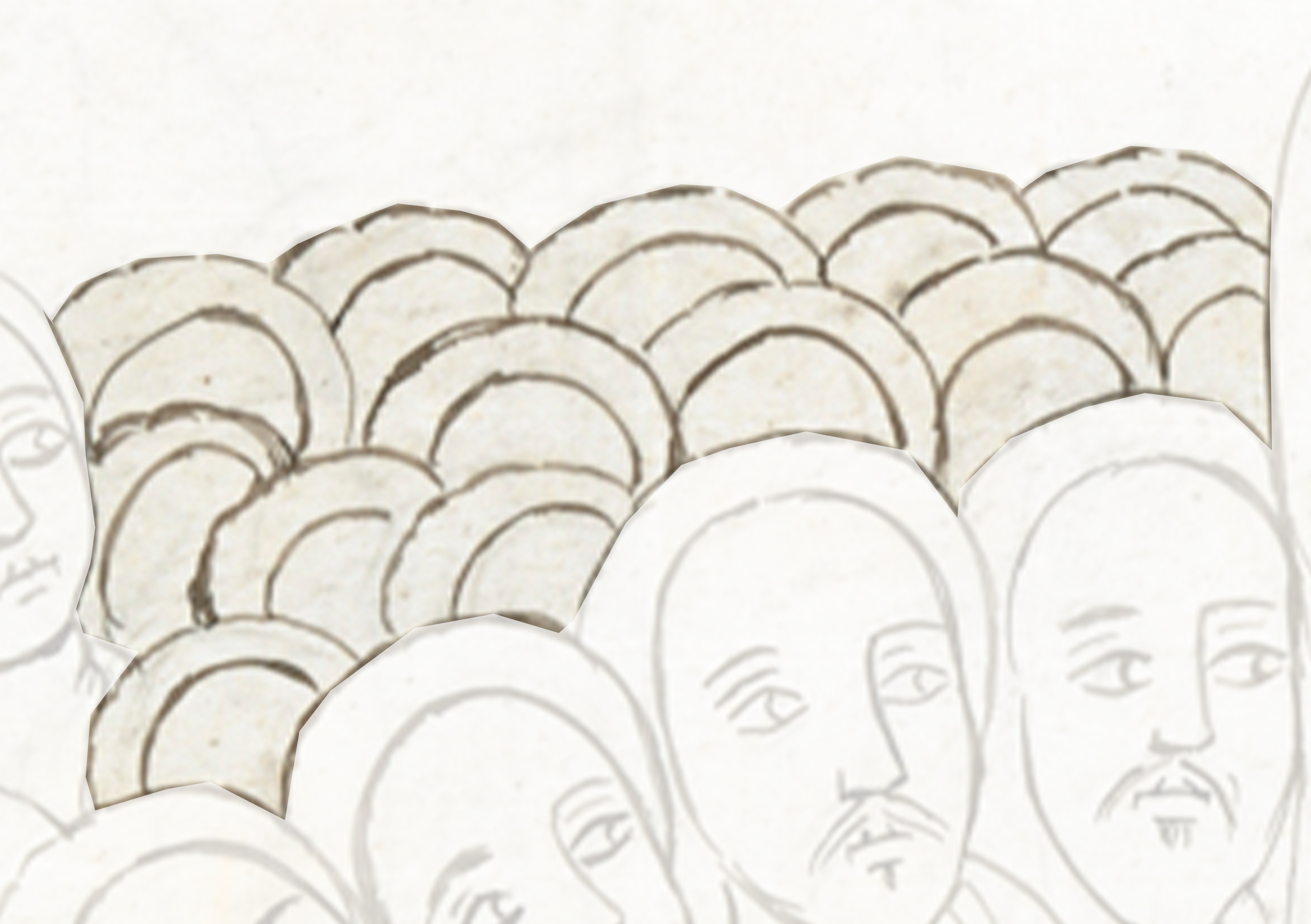 Drawing Of A Crowd Of People