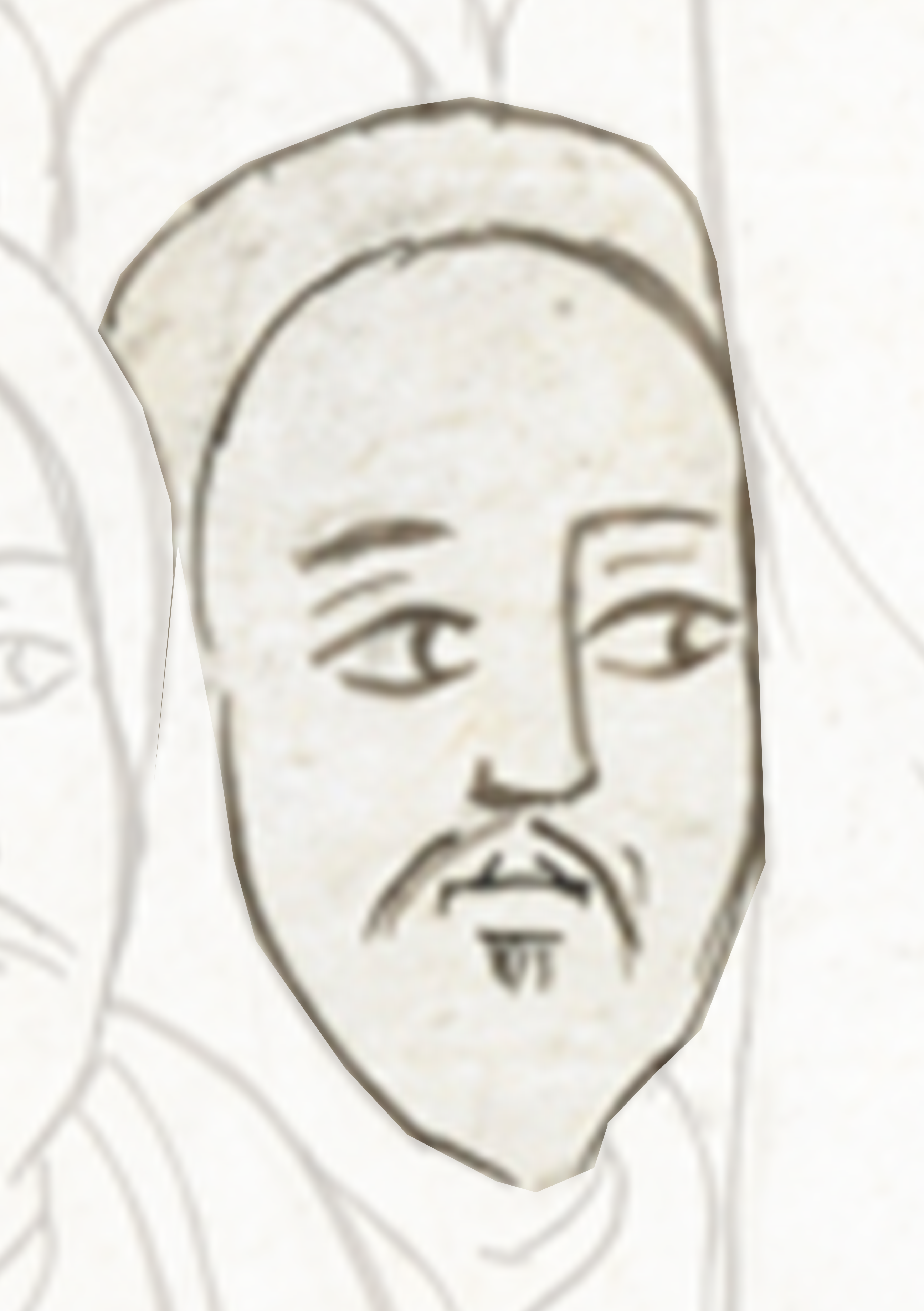 Drawing Of A Man With A Beard And Mustache