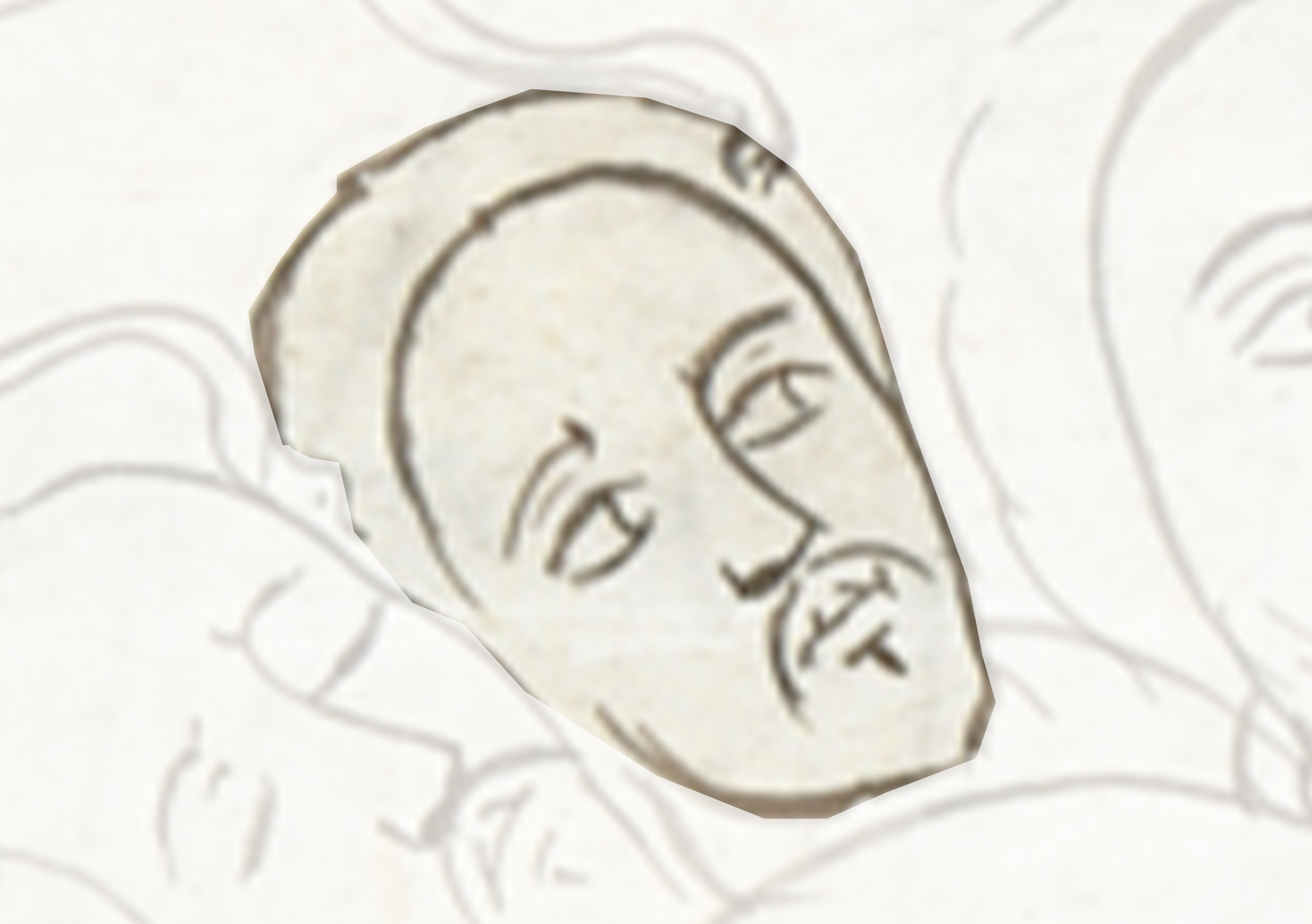 Drawing Of A Man With Glasses On His Face