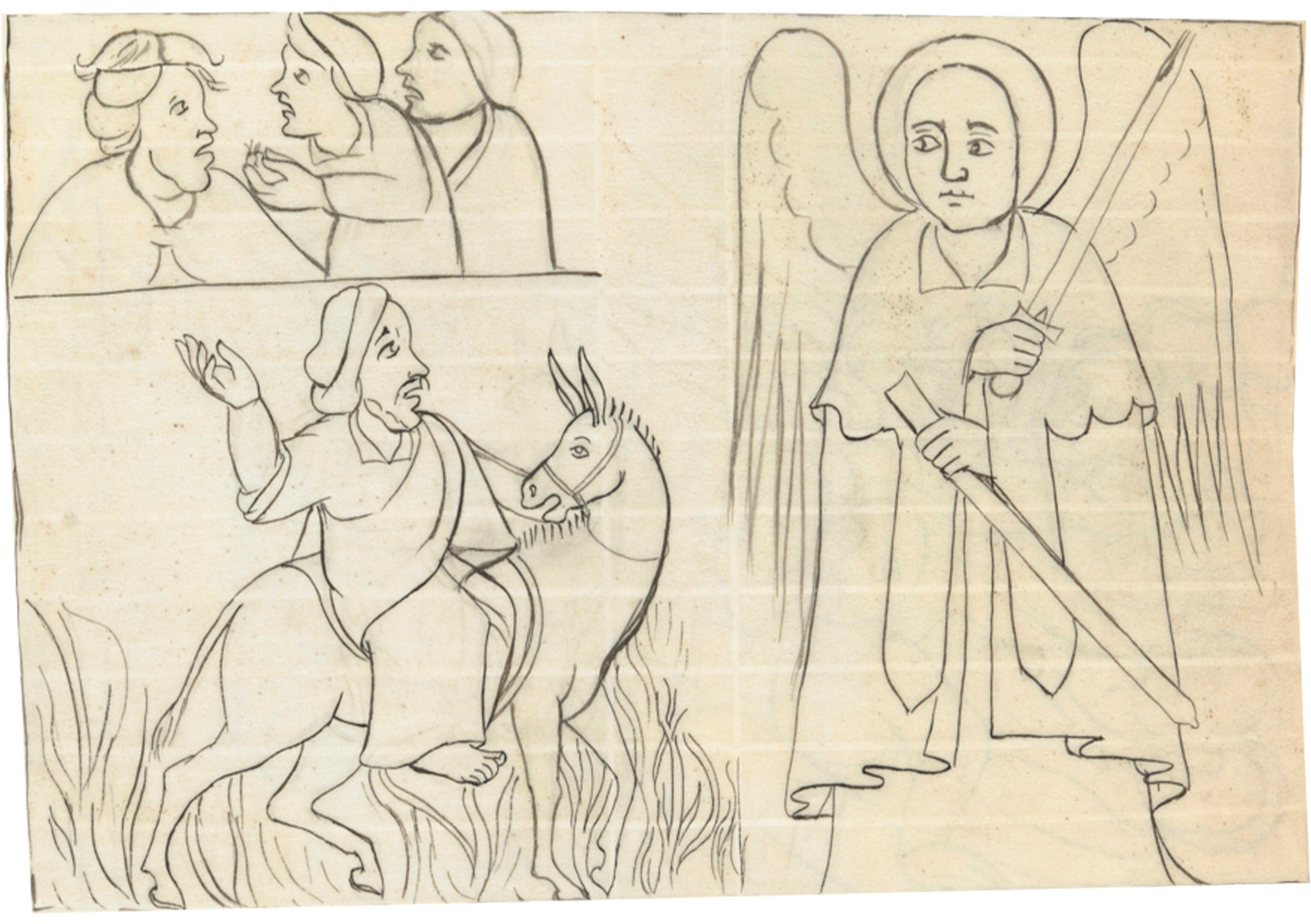 Drawing Of A Man And Woman In A Field