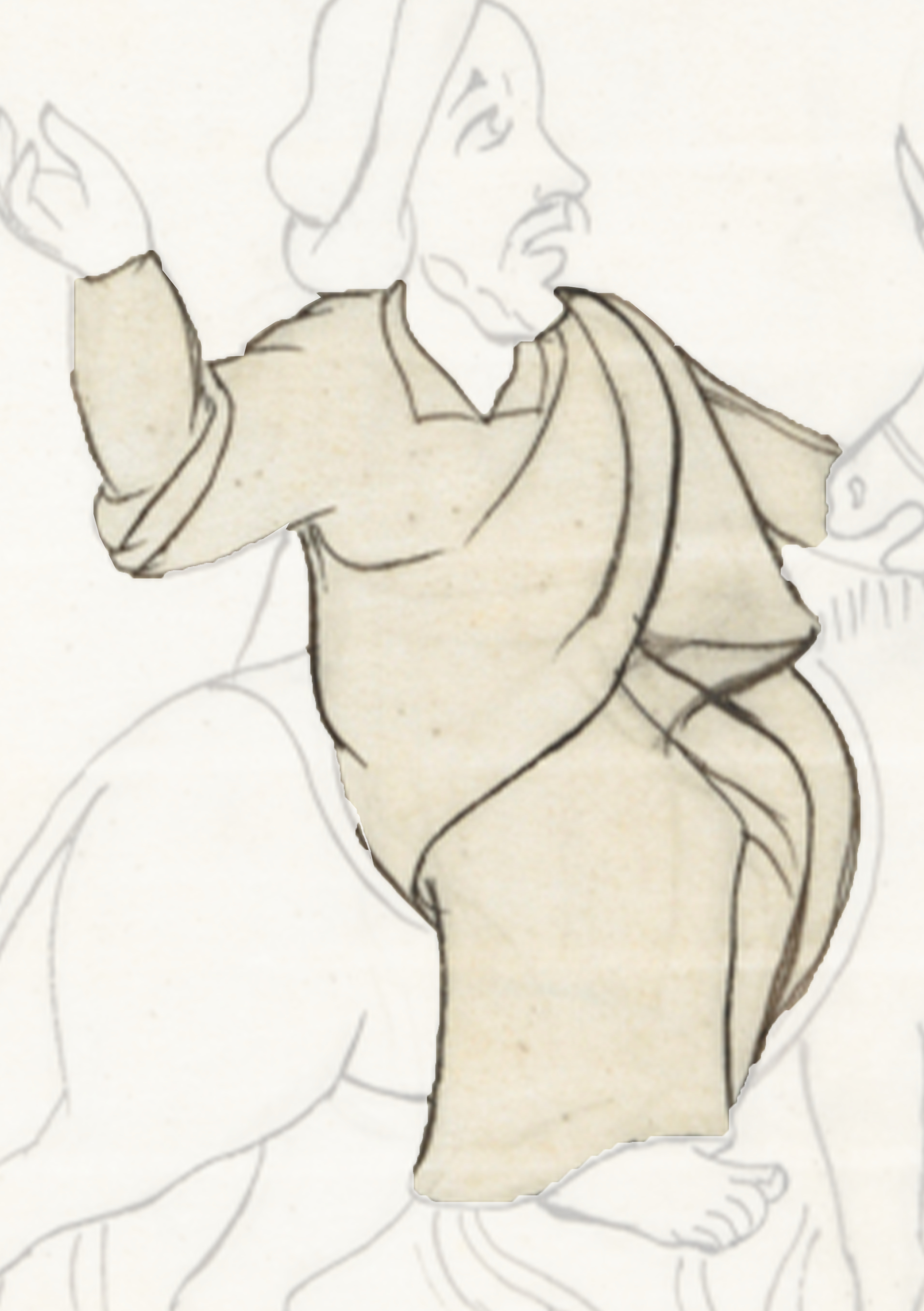 Drawing Of A Man With A Hat And A Suit