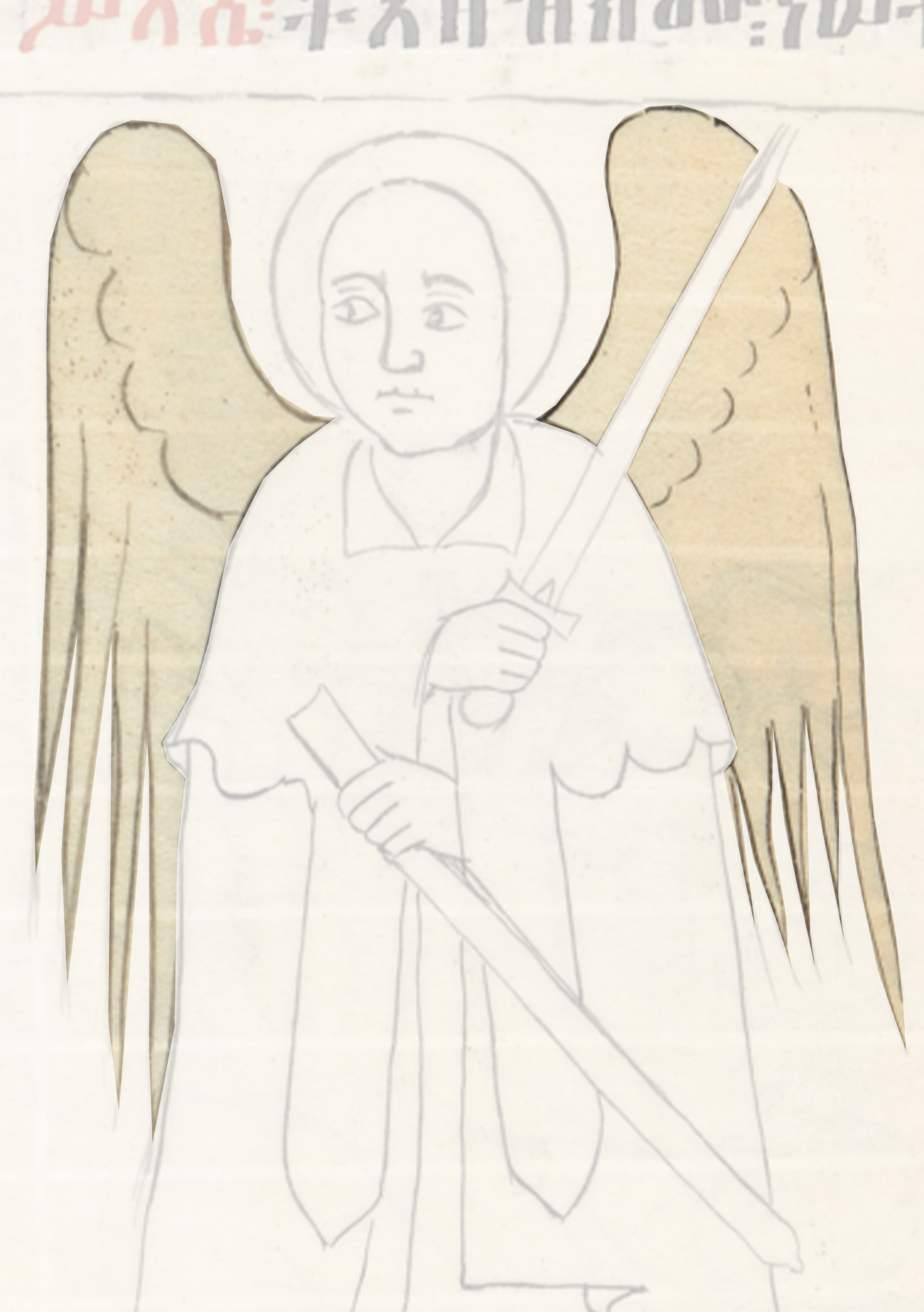 Angel With A Sword And A Sign