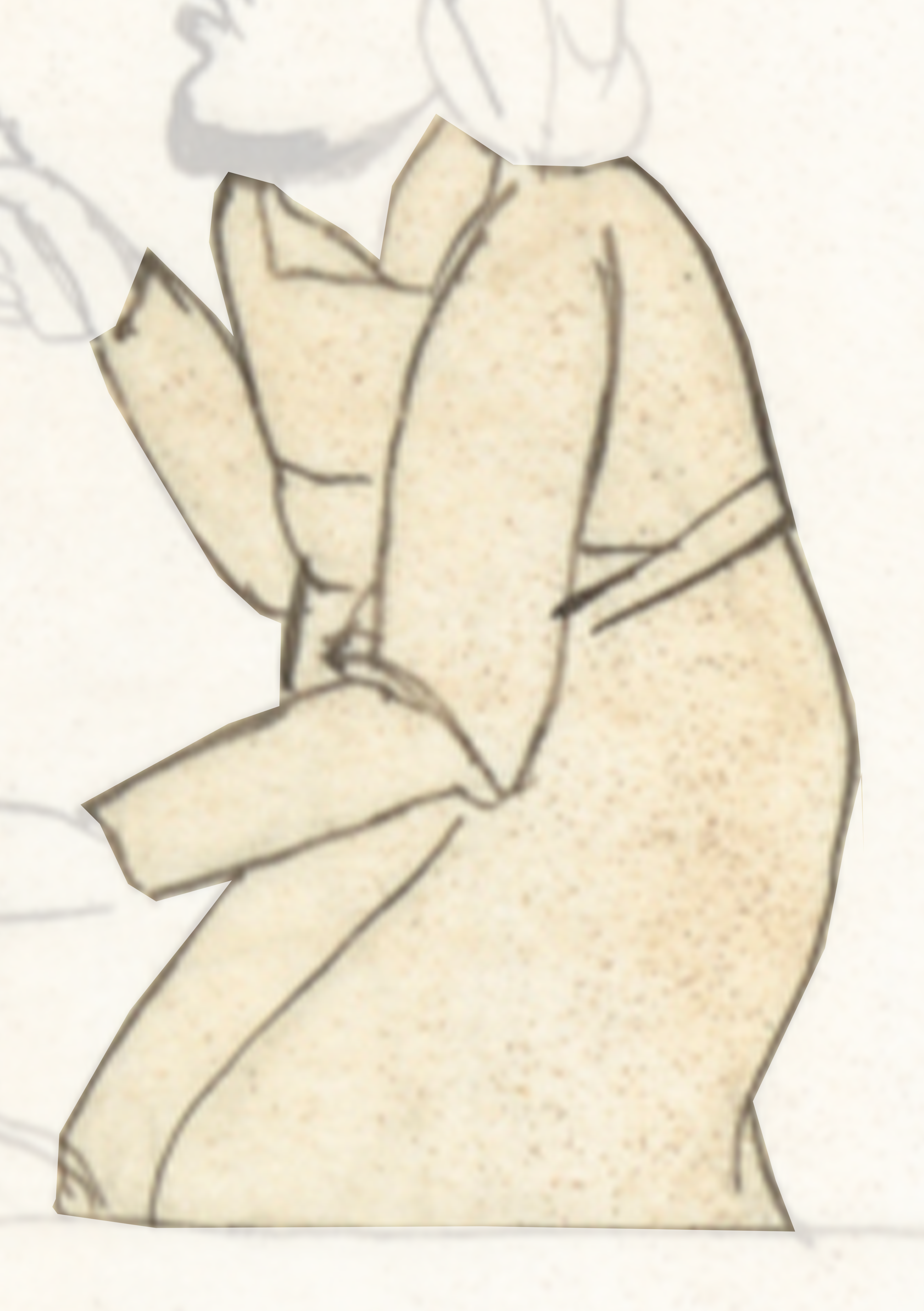 Drawing Of A Person In A White Robe