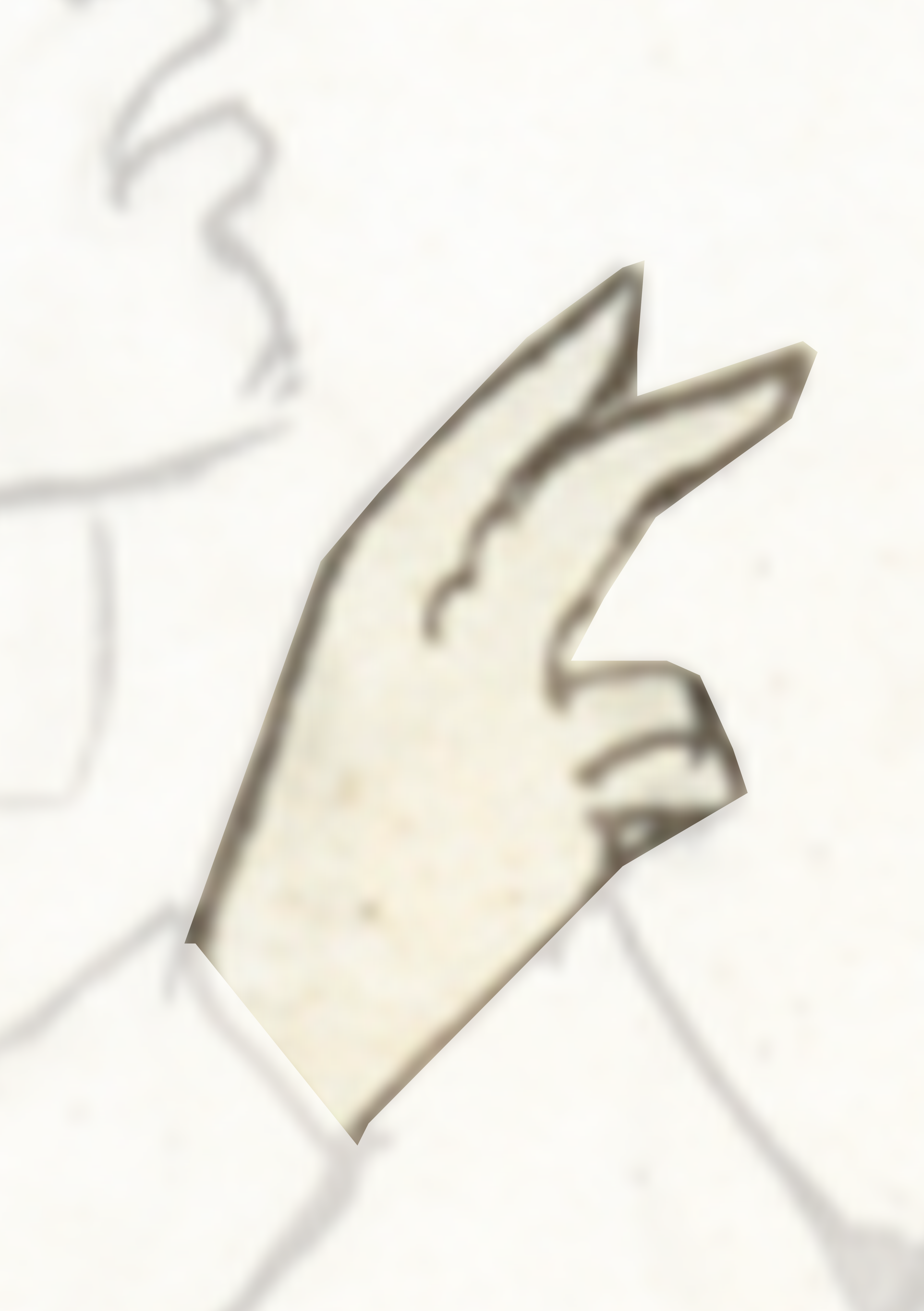Hand Is Shown In The Middle Of A Piece Of Paper