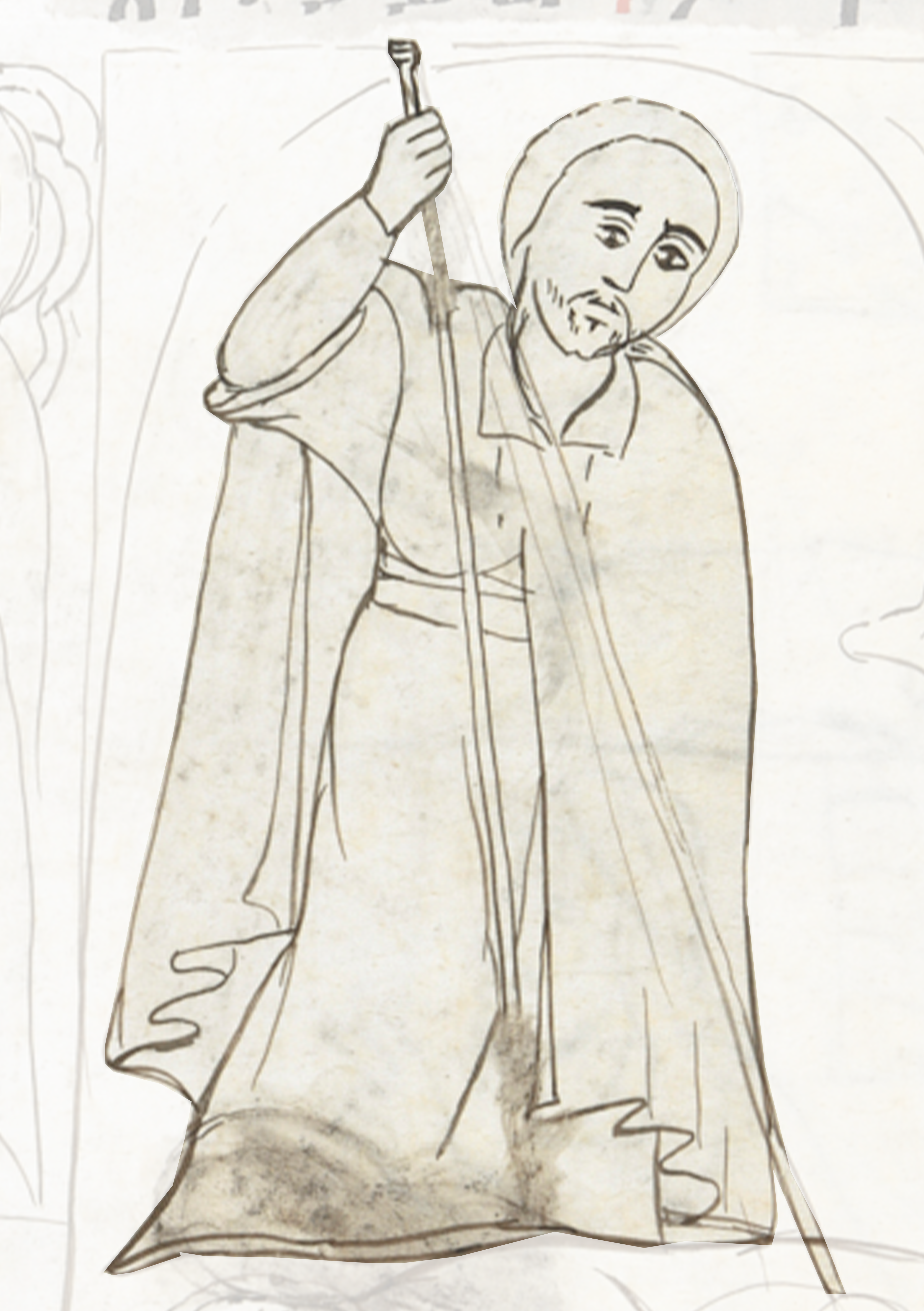 Drawing Of A Man In A Robe