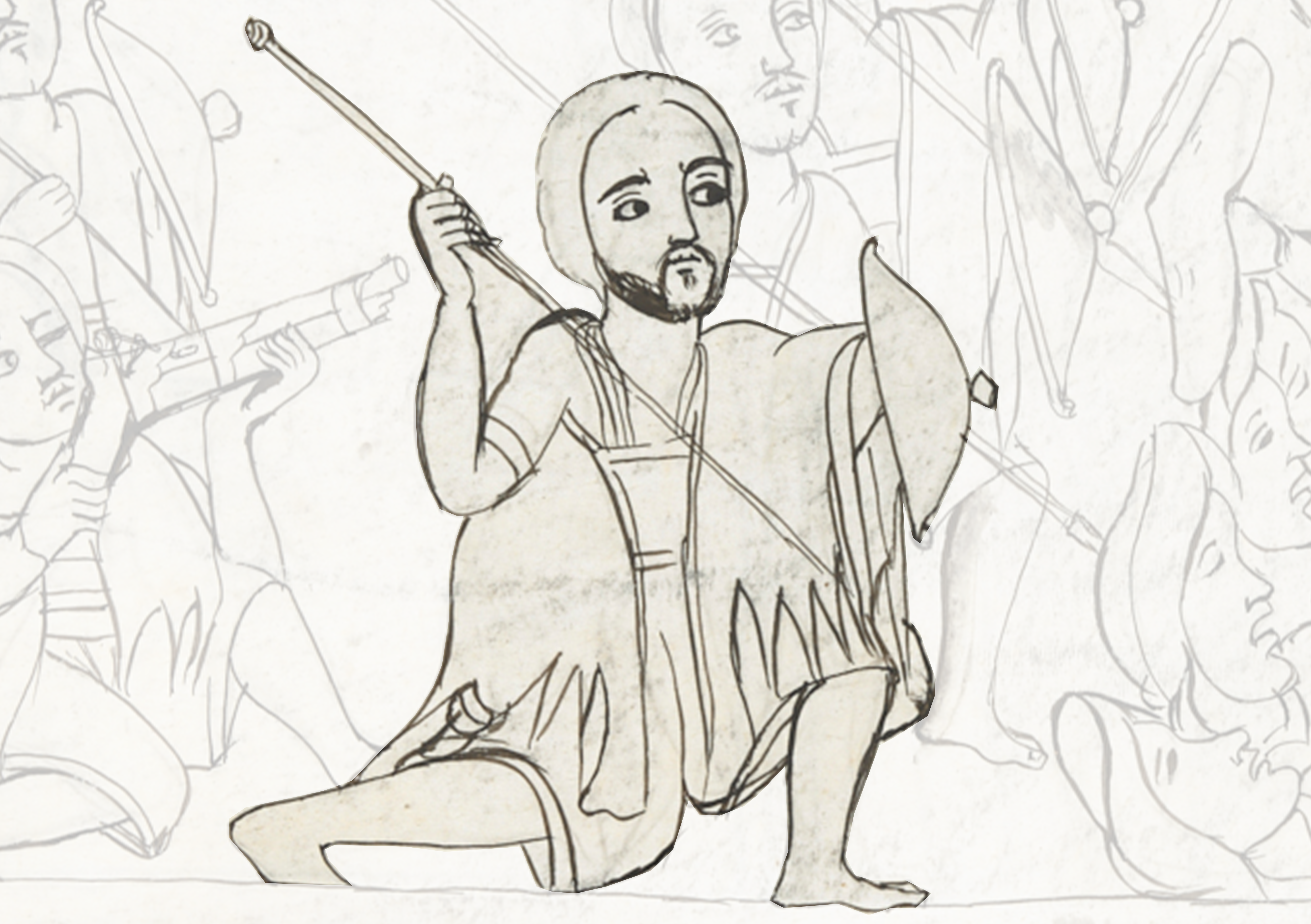 Drawing Of A Man With A Guitar
