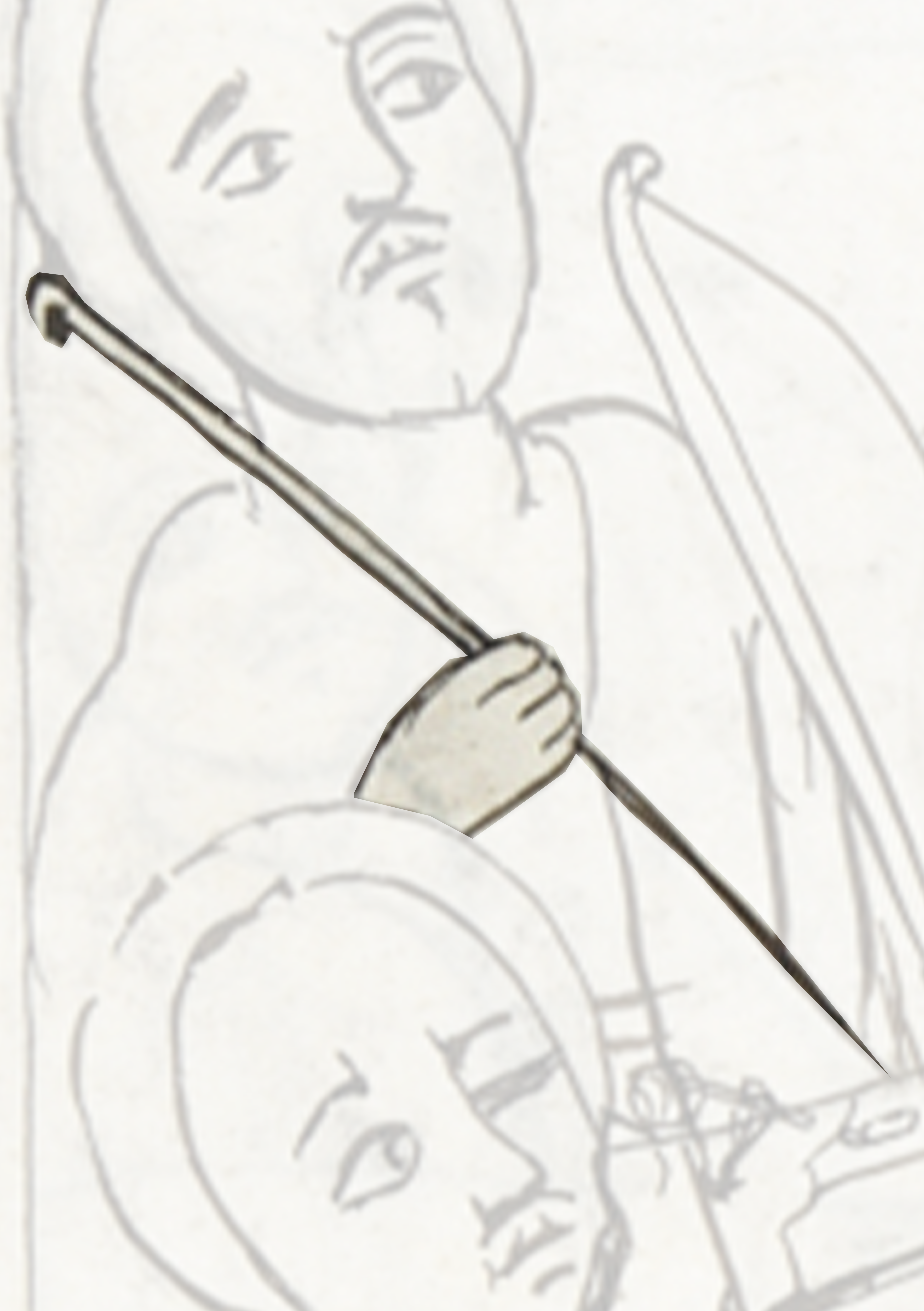 Drawing Of A Man Holding A Knife