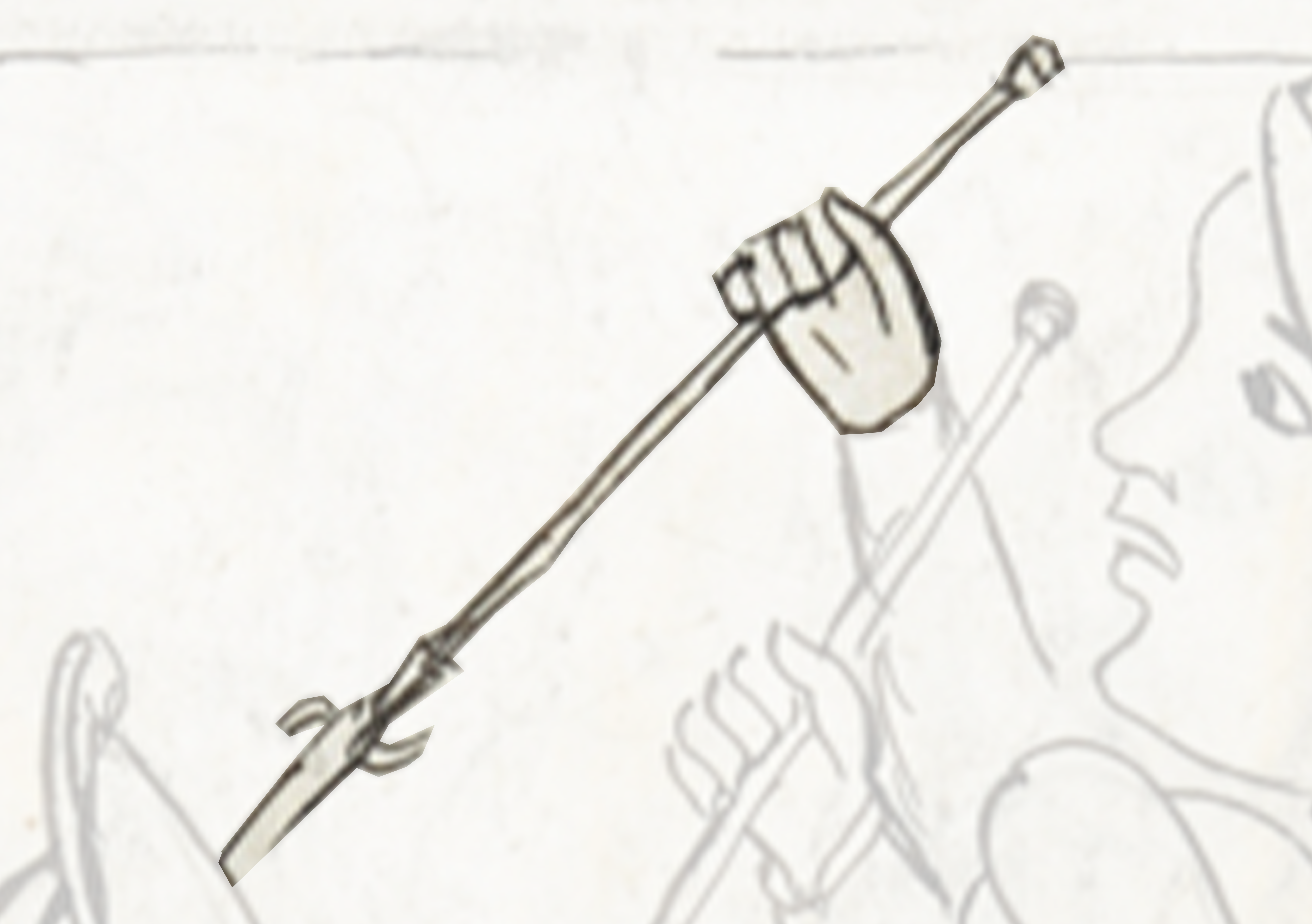Drawing Of A Man With A Knife In His Hand